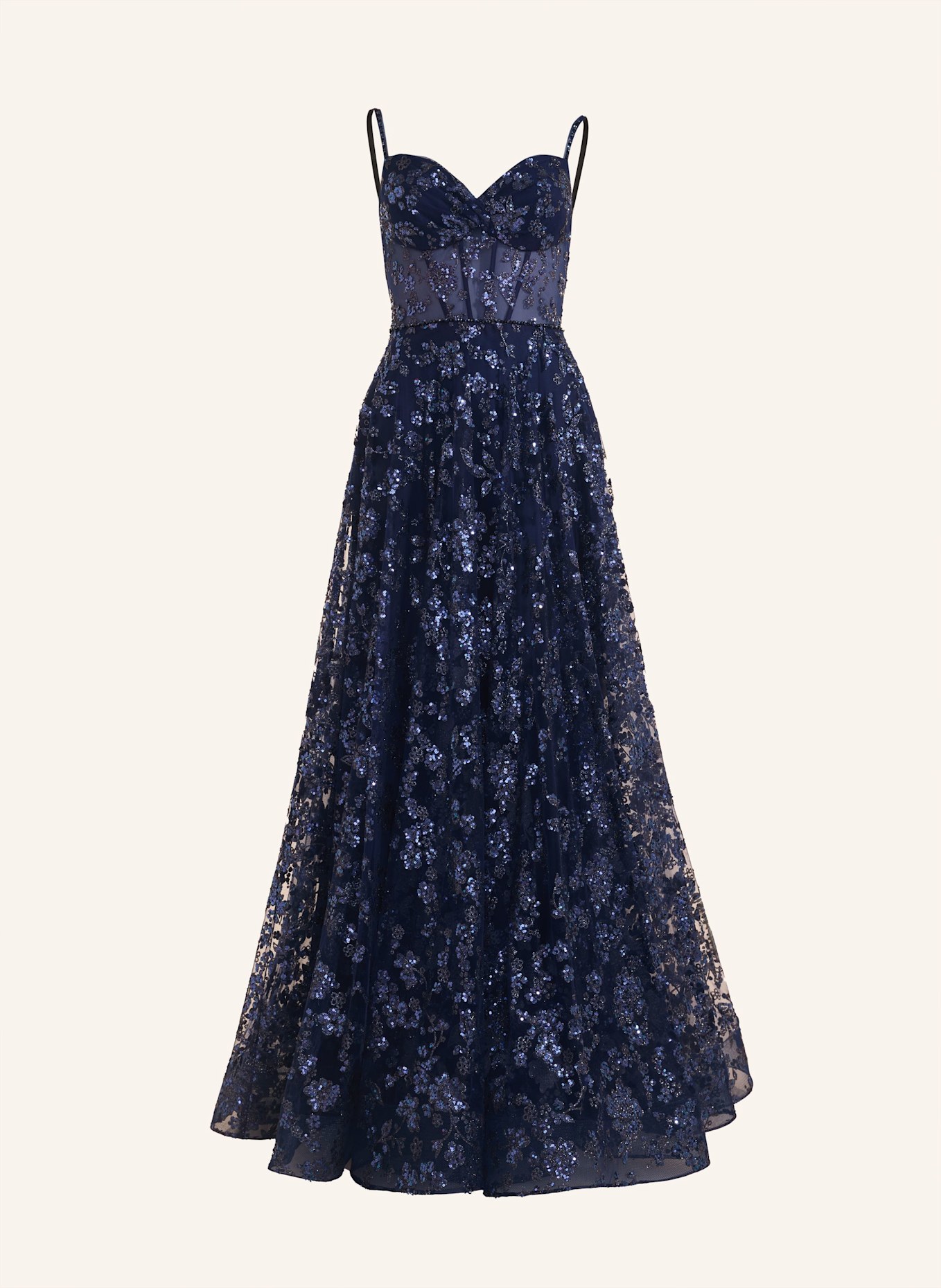 unique Kleid STARRY SPARKLE DRESS, Farbe: BLAU (Bild 1)