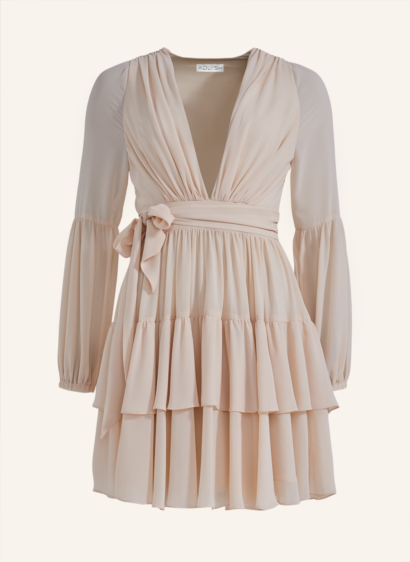 ADLYSH Kleid ROMANTIC SUMMER DRESS, Farbe: HELLBRAUN (Bild 1)