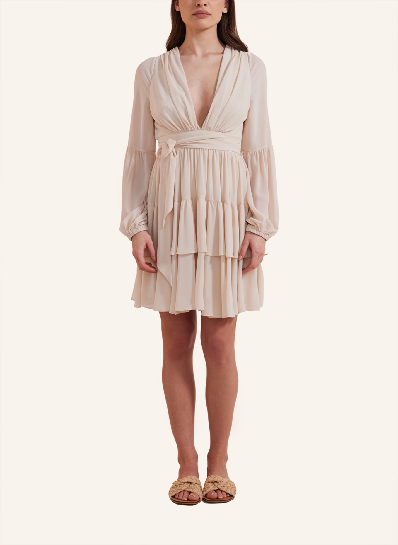 ADLYSH Kleid ROMANTIC SUMMER DRESS, Farbe: HELLBRAUN (Bild 4)
