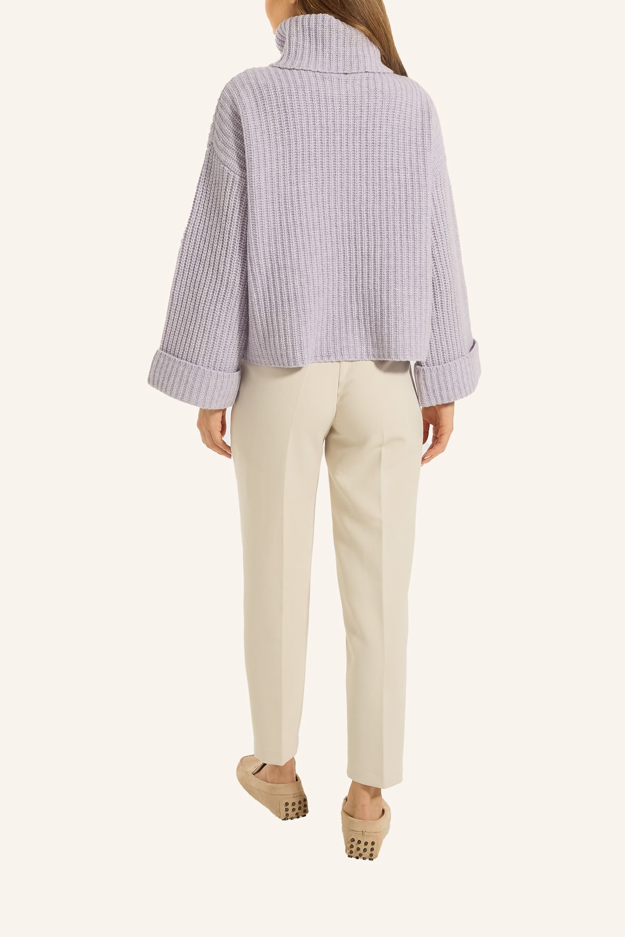 ADLYSH Pullover WOLLPULLOVER MIT ROLLKRAGEN: LILA