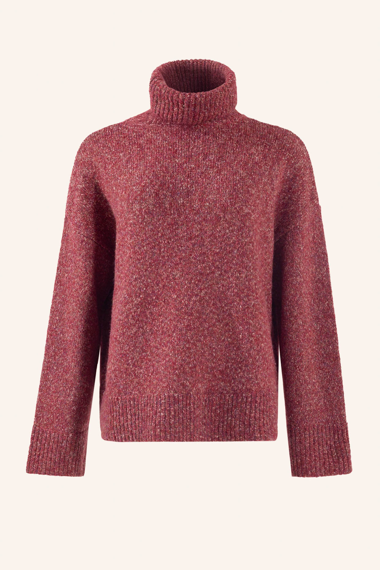 ADLYSH OVERSIZED PULLOVER MIT WOLLE: ROT