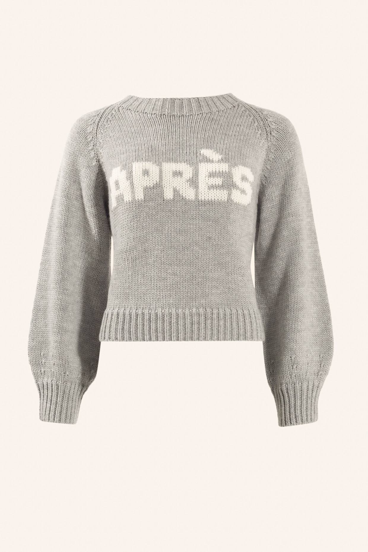 ADLYSH PULLOVER RUNDHALS MIT APRÉS DETAIL: GRAU