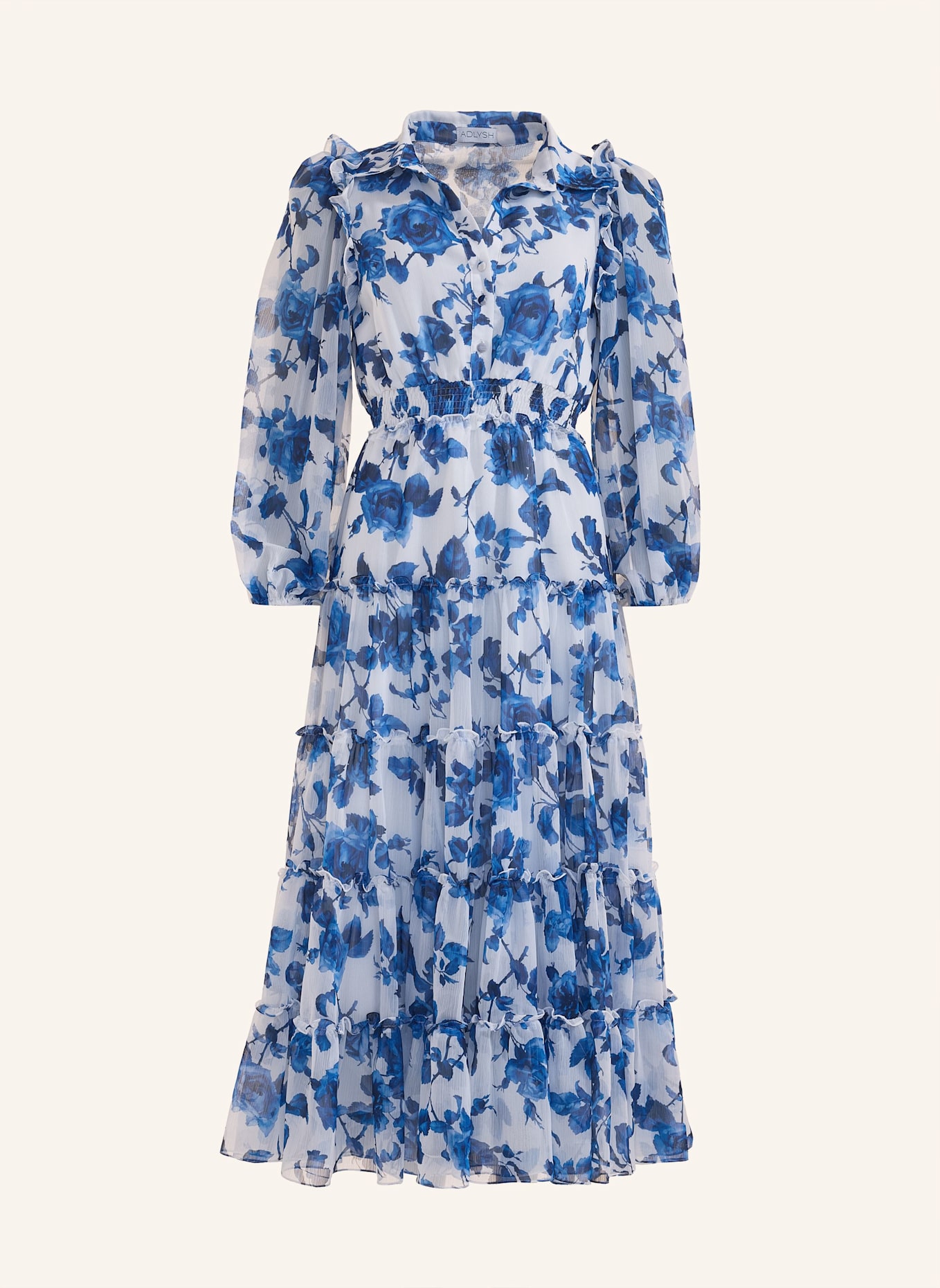 ADLYSH SWEET FLIRT DRESS: BLAU/ WEISS