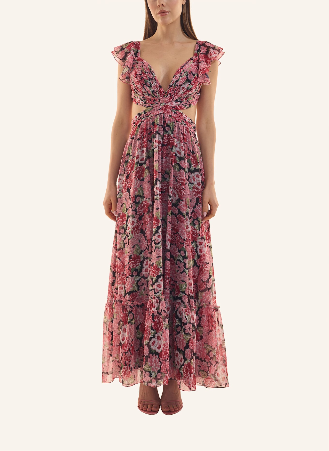 ADLYSH FLORAL MADNESS DRESS: PINK