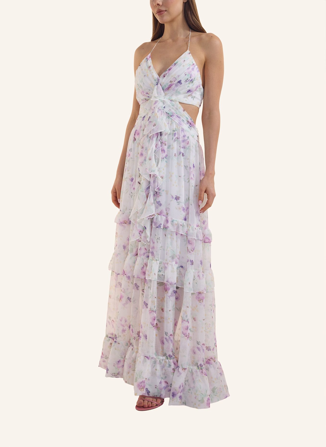 ADLYSH ROMANCE FLOWER DRESS: WEISS