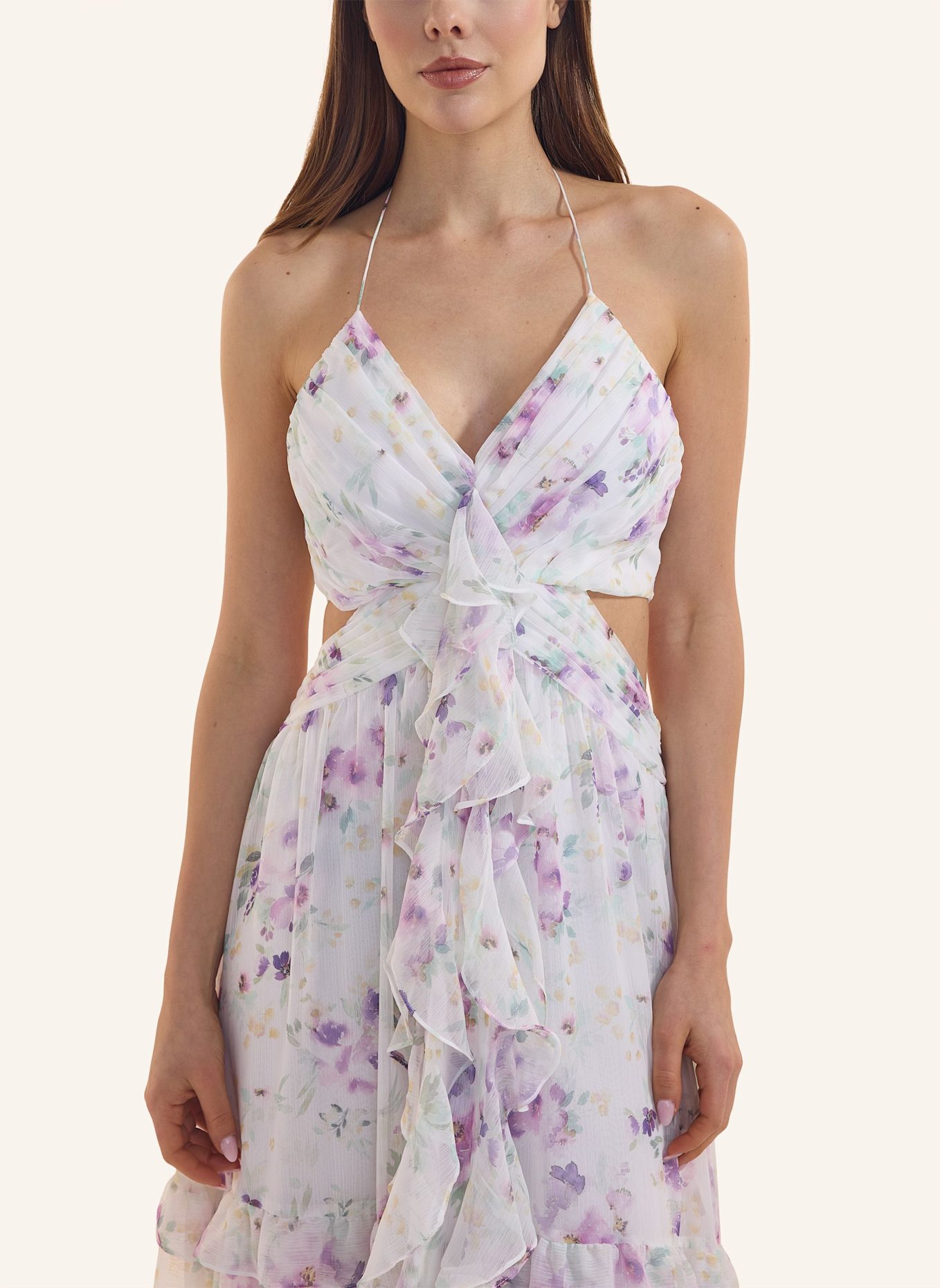 ADLYSH ROMANCE FLOWER DRESS: WEISS