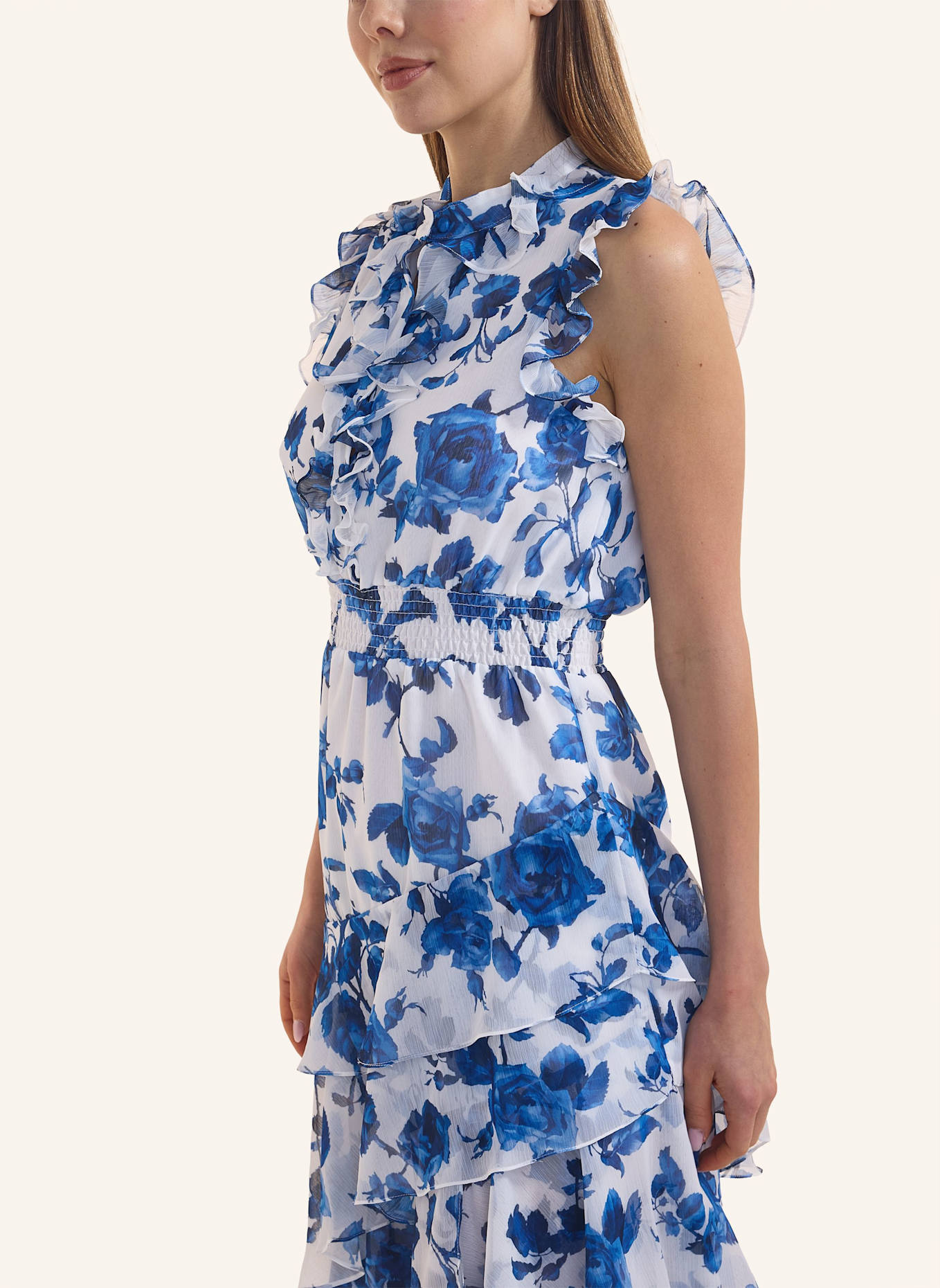 ADLYSH CUTE APPEAL DRESS: BLAU/ WEISS