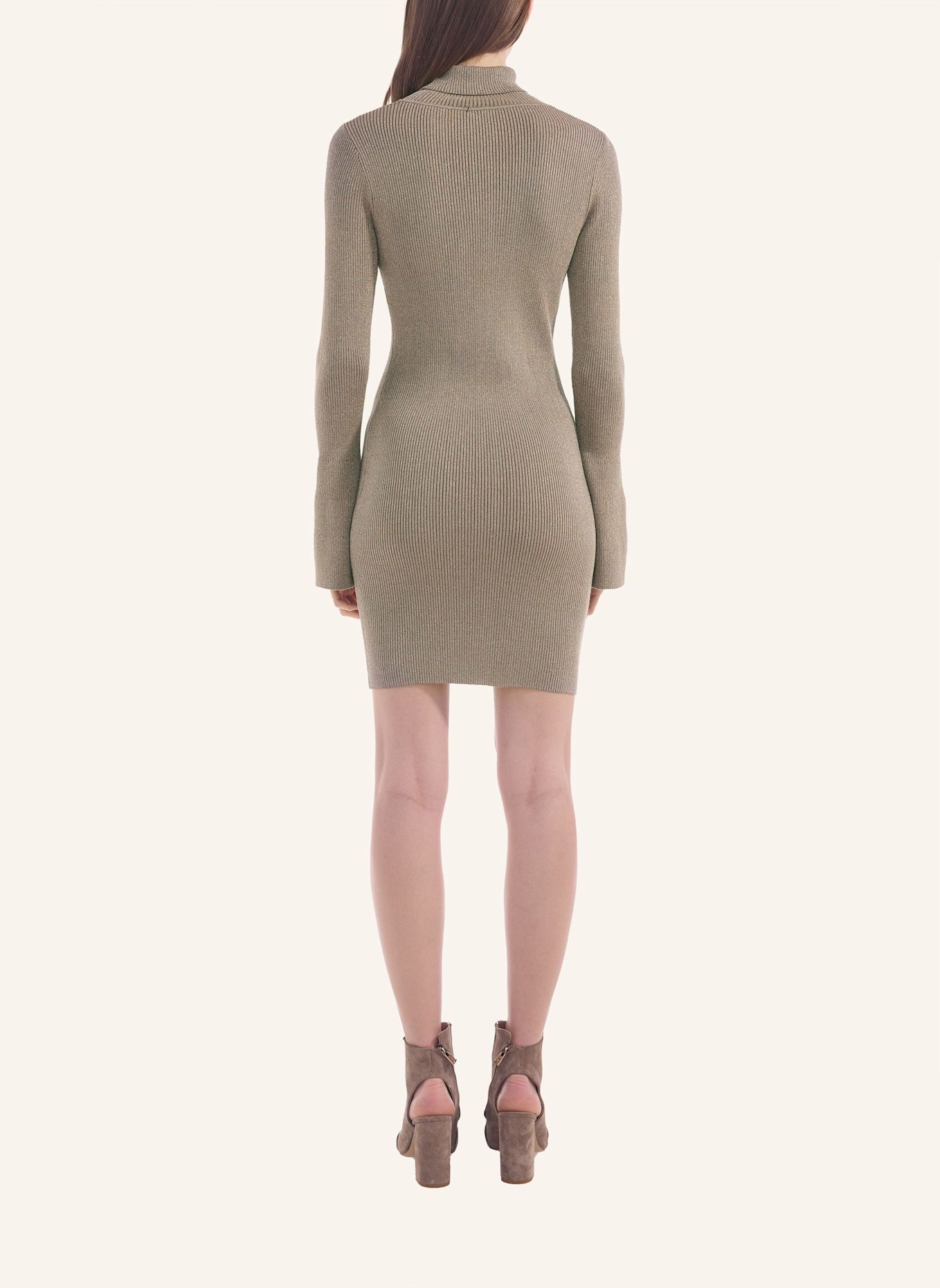 ADLYSH Strickkleid METALLIC CHARM DRESS: BRAUN