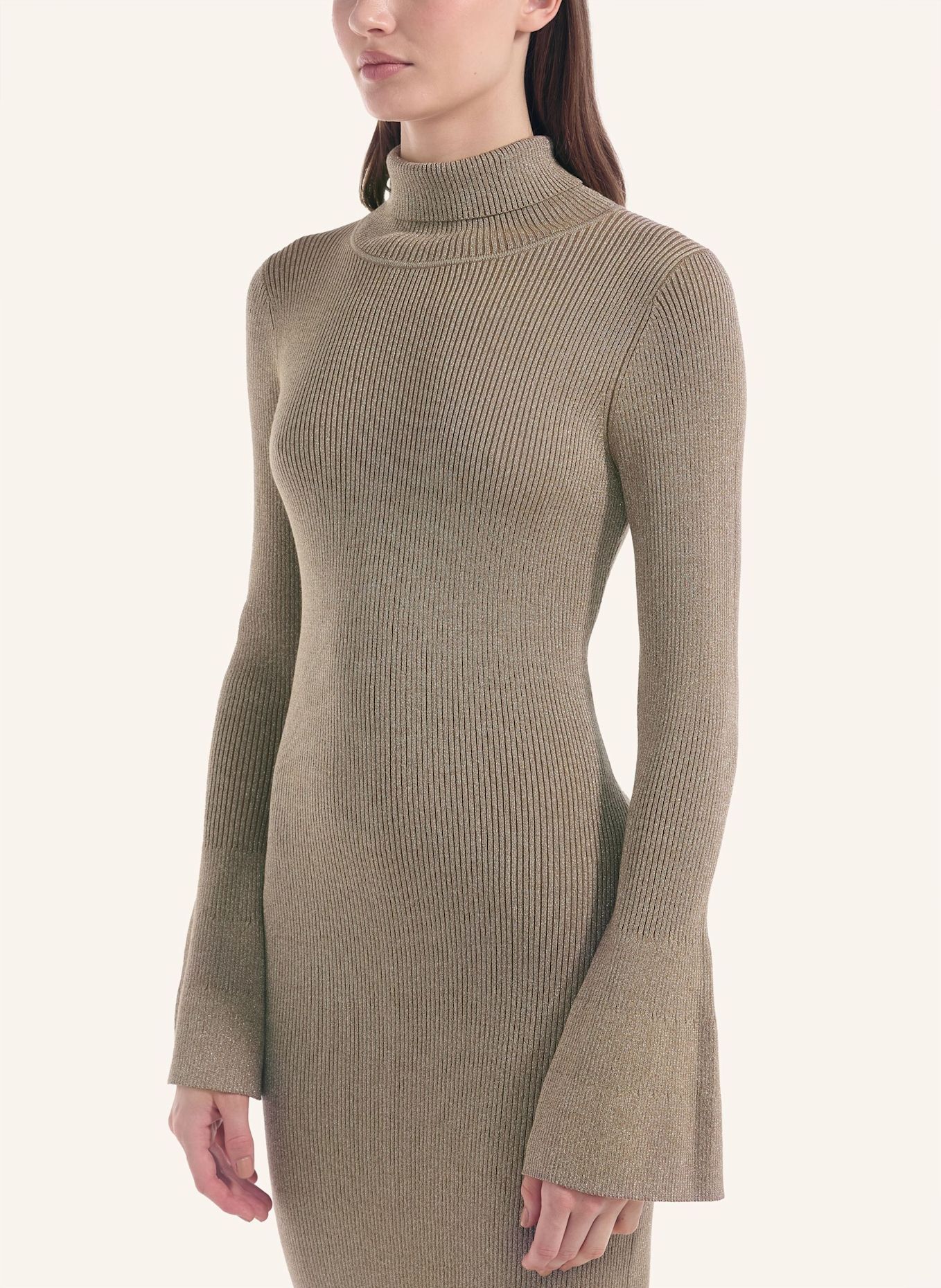 ADLYSH Strickkleid METALLIC CHARM DRESS: BRAUN