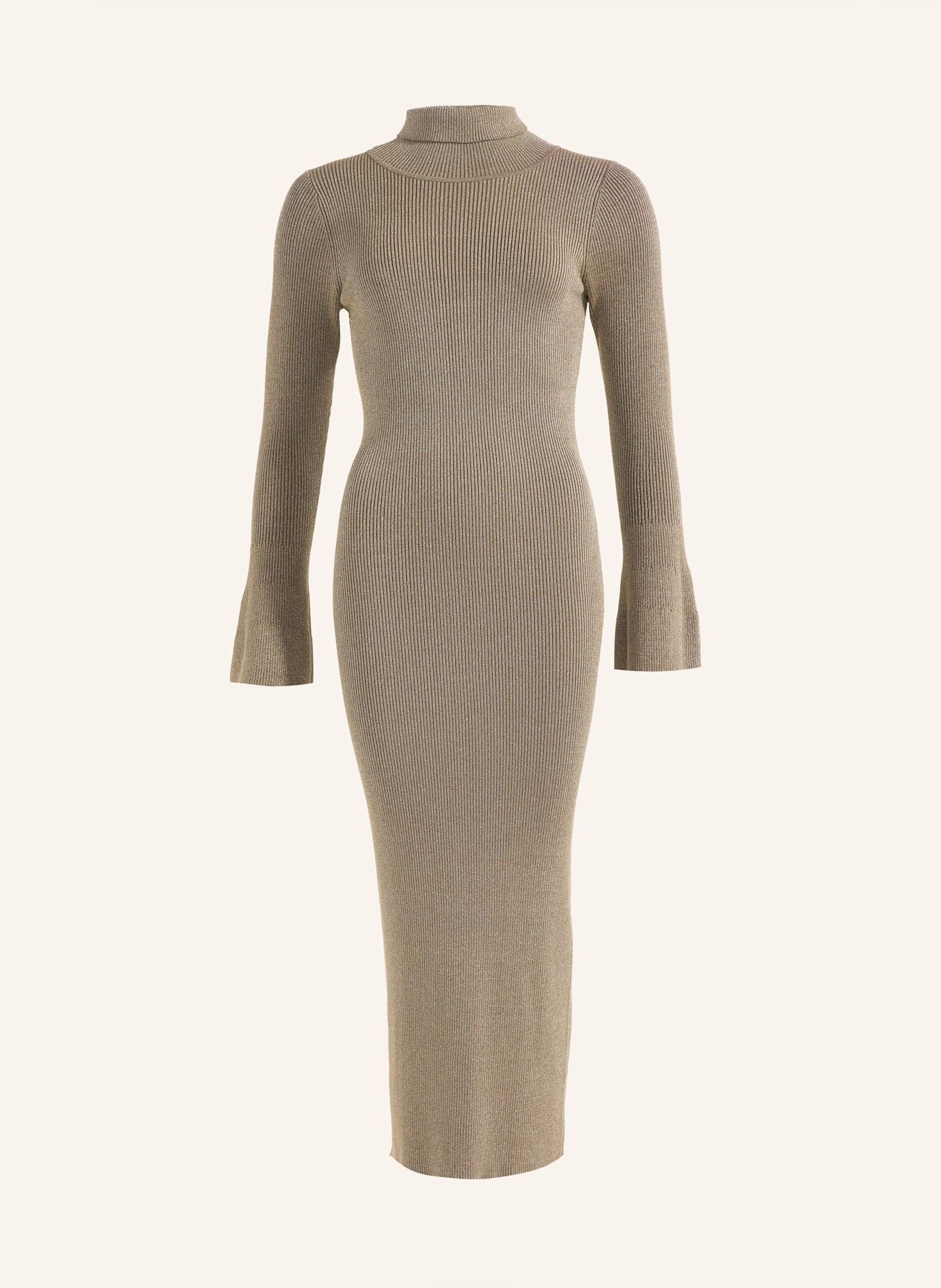 ADLYSH Strickkleid METALLIC ELEGANCE DRESS: CAMEL / BRAUN