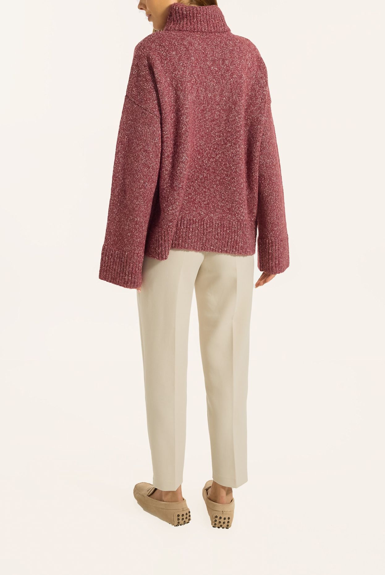 ADLYSH Pullover OVERSIZED PULLOVER MIT WOLLE: ROT