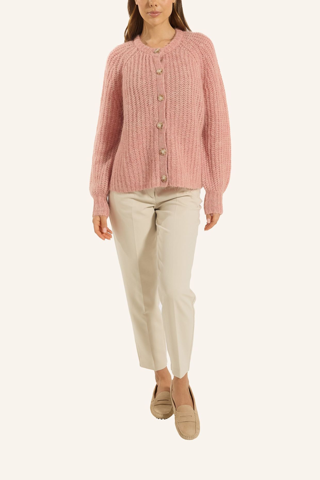 ADLYSH SOFT CARDIGAN MIT MOHAIR: ROSA