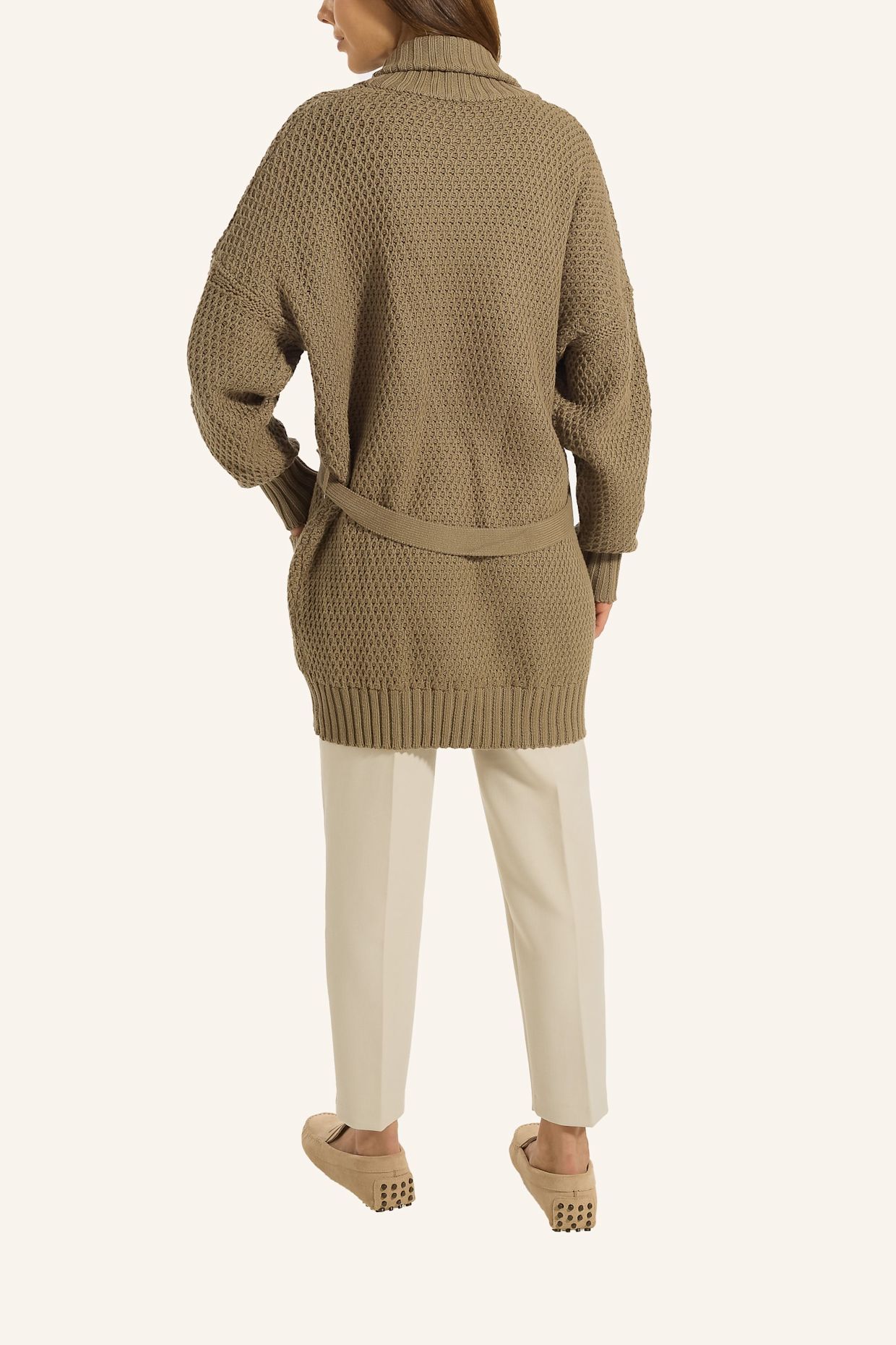 ADLYSH Jacke STRICKCARDIGAN MIT GÜRTEL: BRAUN
