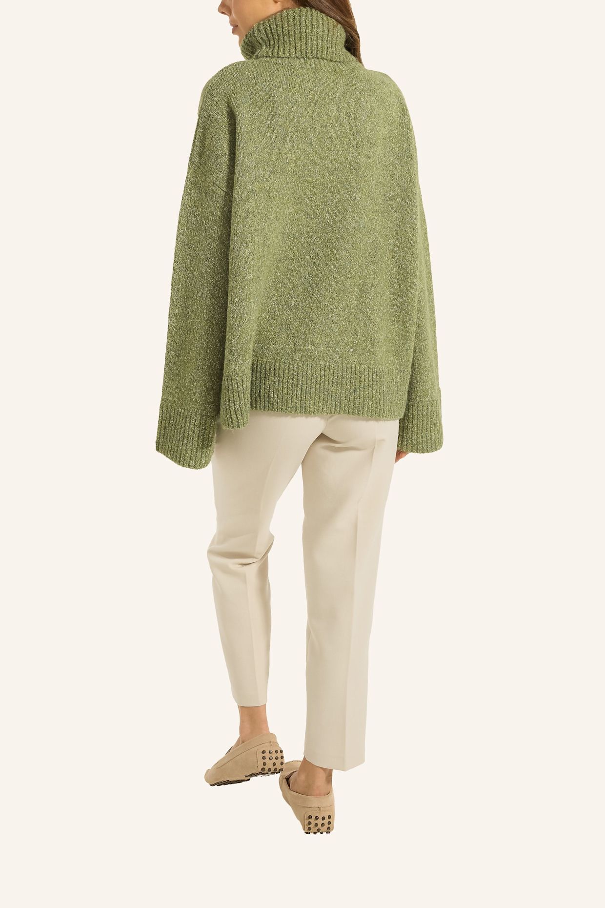 ADLYSH OVERSIZED PULLOVER MIT WOLLE: GRÜN