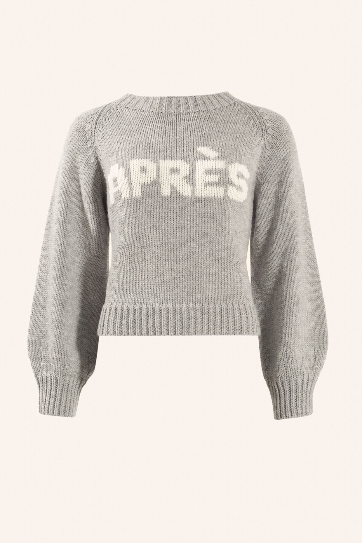 ADLYSH PULLOVER RUNDHALS MIT APRÉS DETAIL: GRAU