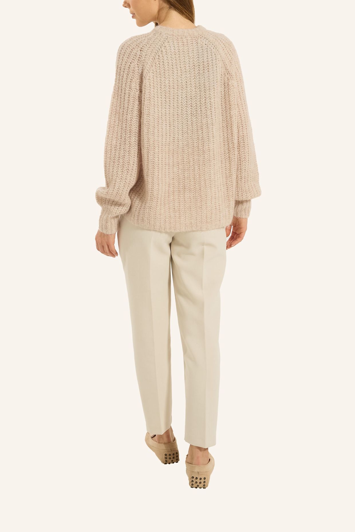 ADLYSH SOFT CARDIGAN MIT MOHAIR: BEIGE