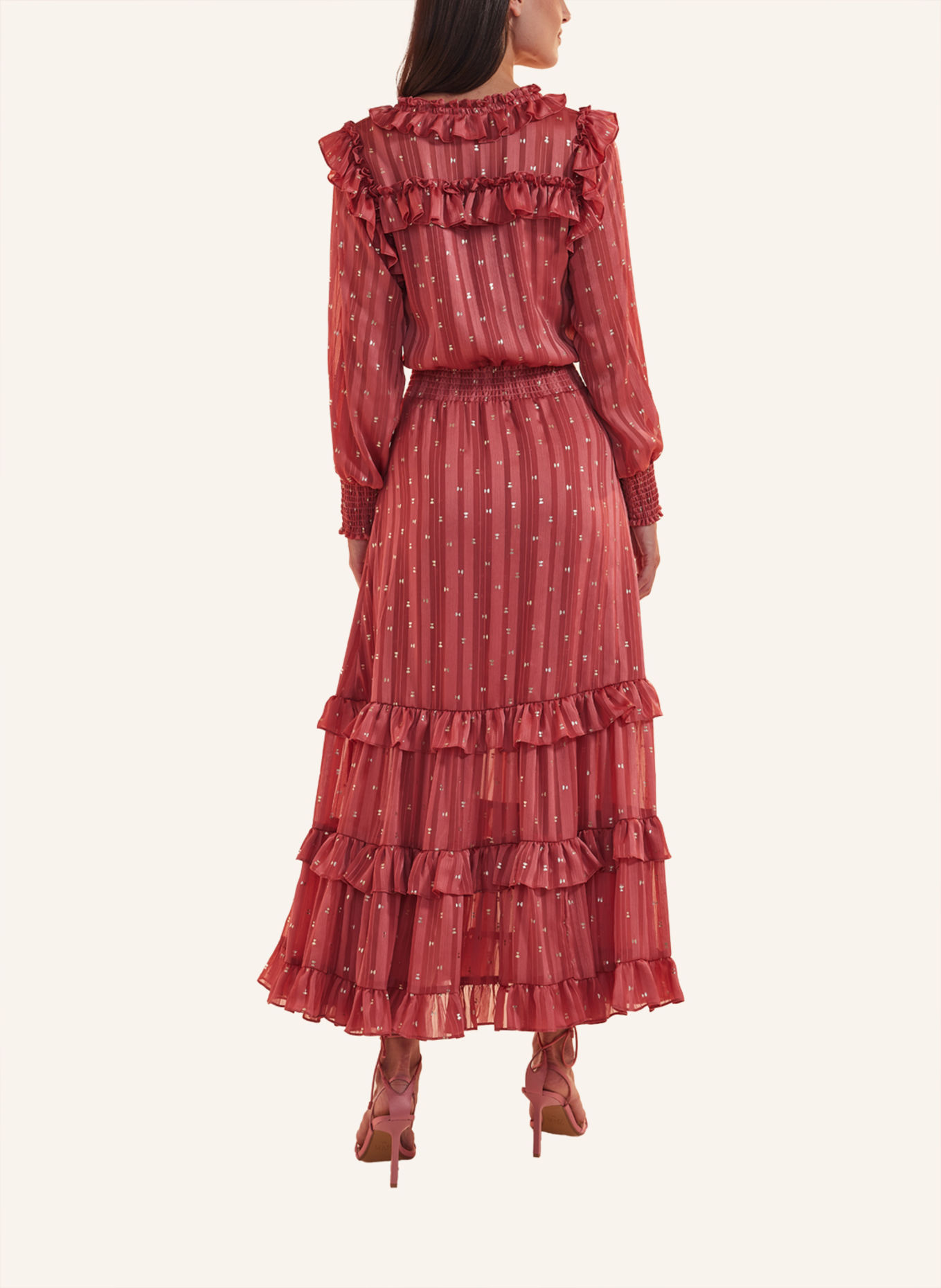 ADLYSH FESTIVE DRESS: ROT