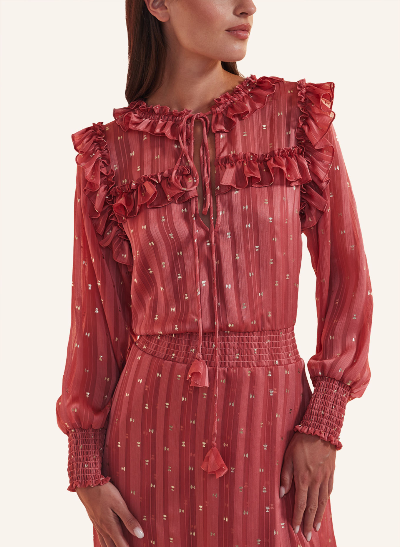 ADLYSH FESTIVE DRESS: ROT