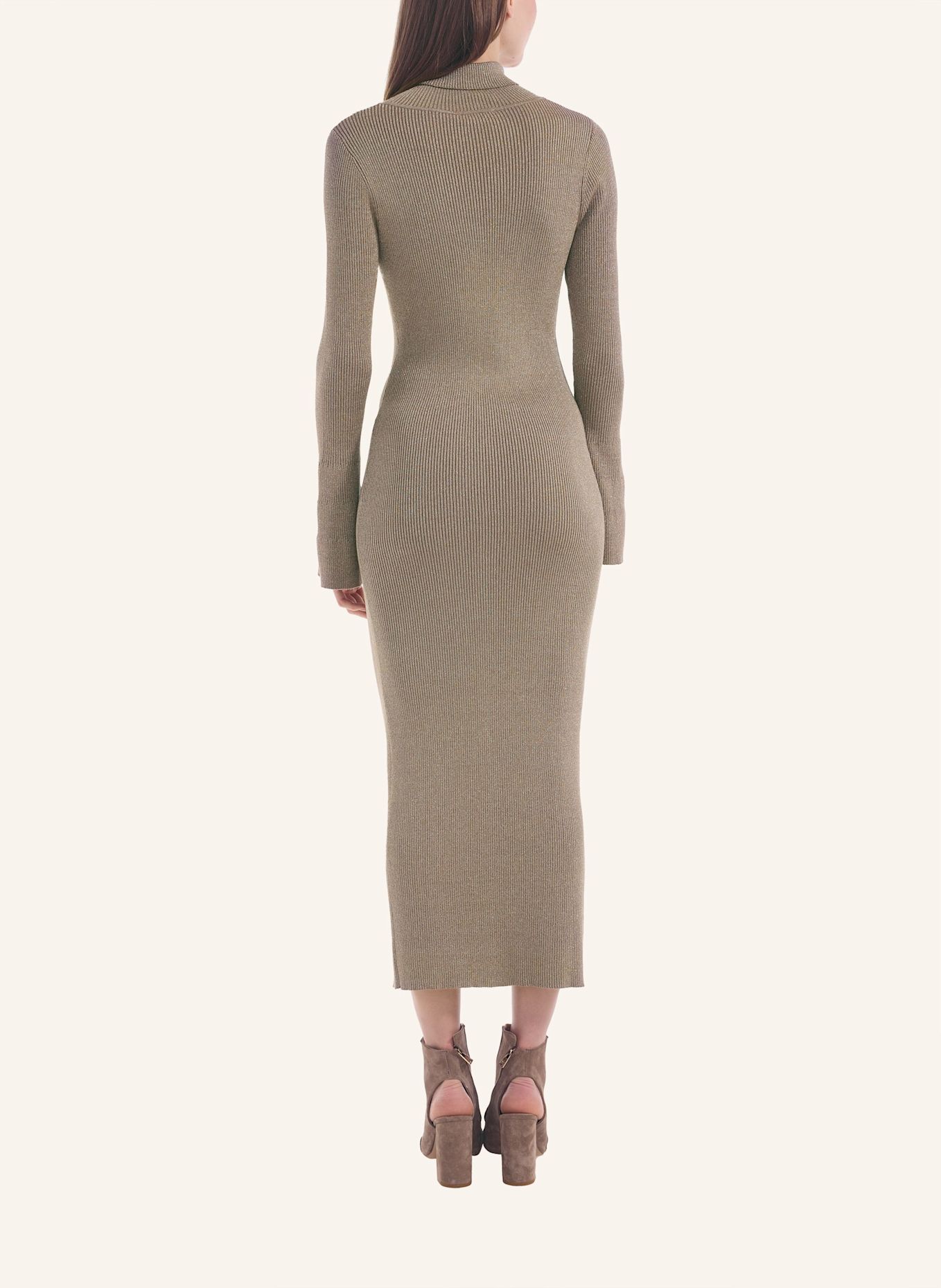 ADLYSH Strickkleid METALLIC ELEGANCE DRESS: CAMEL / BRAUN
