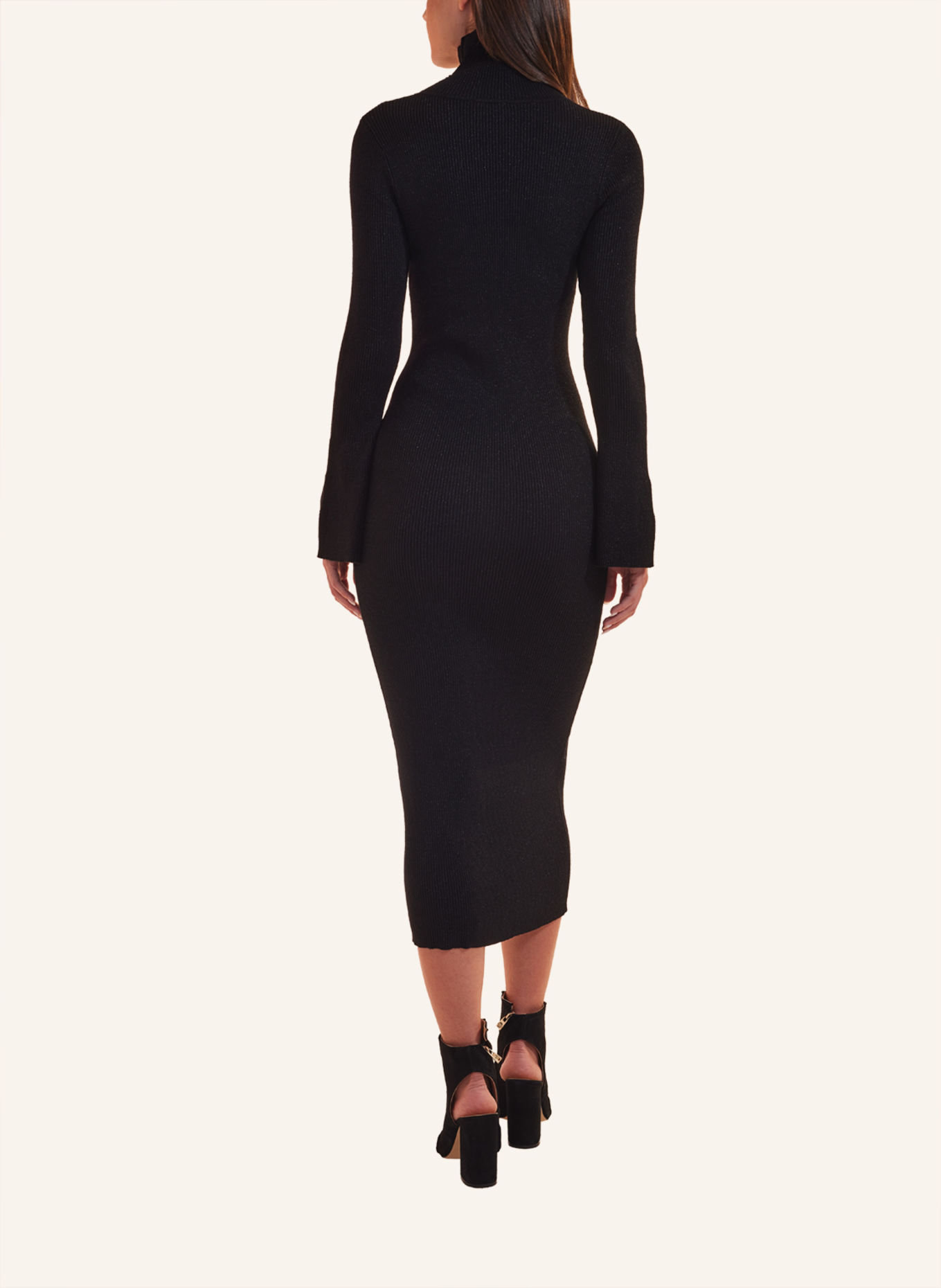 ADLYSH Kleid METALLIC ELEGANCE DRESS: SCHWARZ