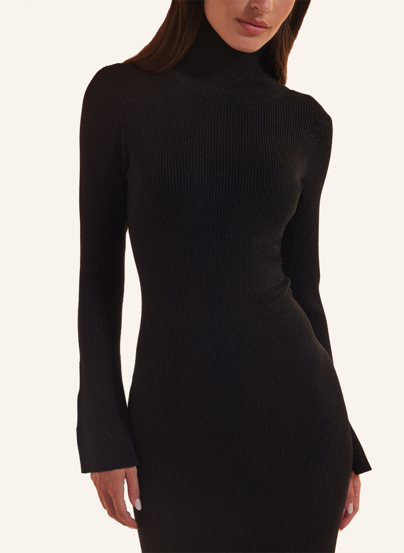 ADLYSH Kleid METALLIC ELEGANCE DRESS: SCHWARZ