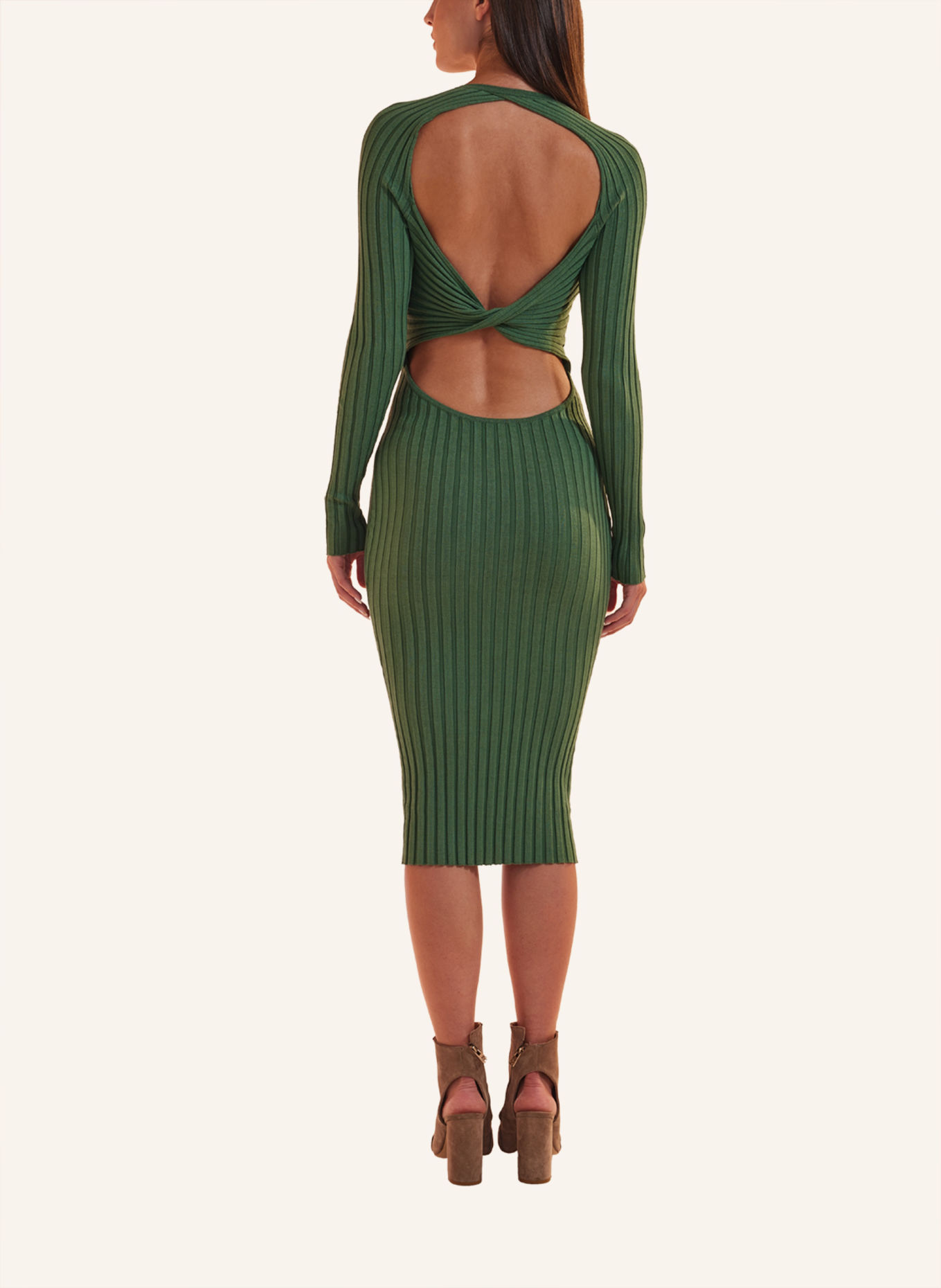 ADLYSH Kleid KNIT LOOPING DRESS: DUNKELGRÜN