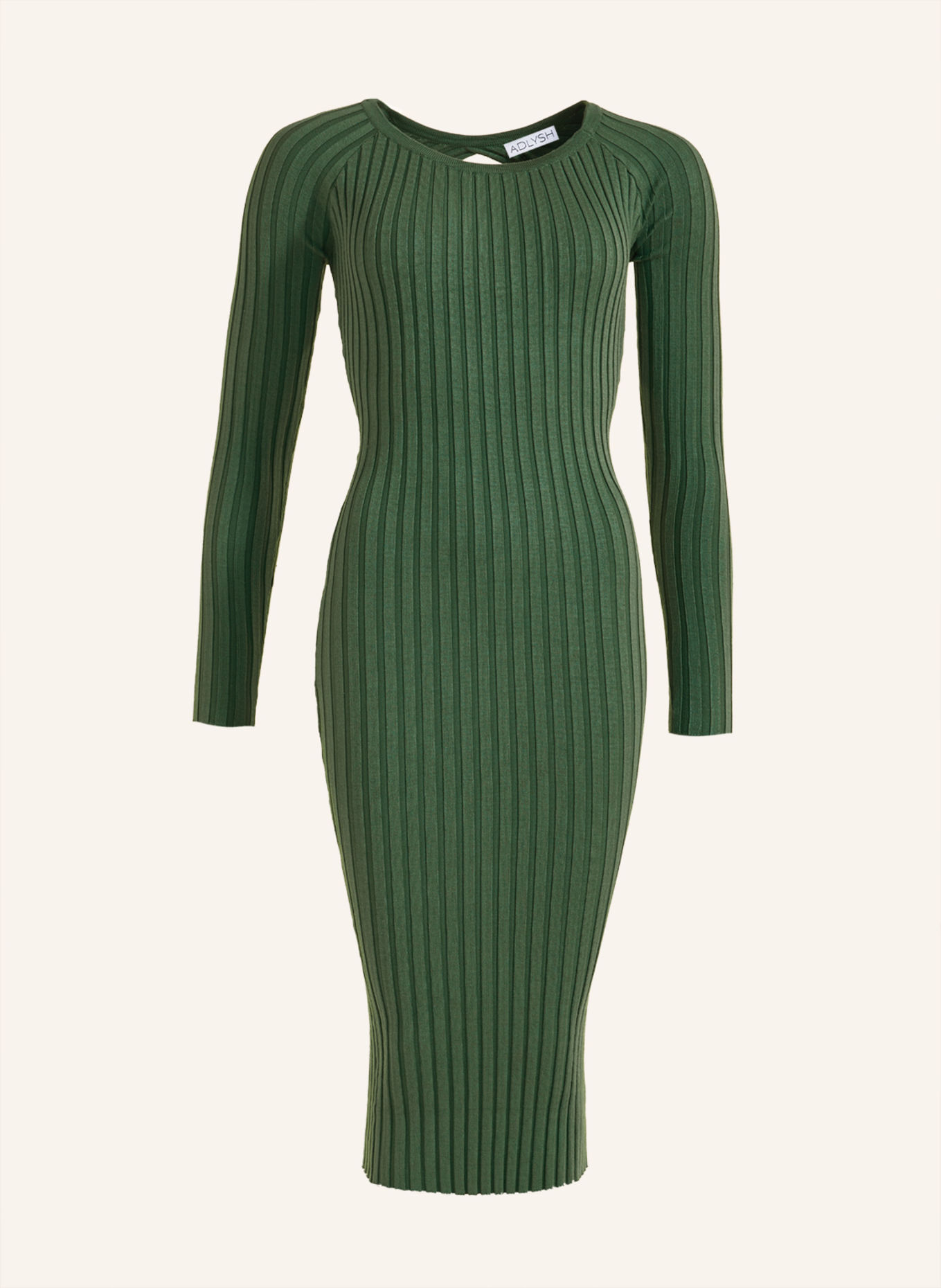ADLYSH Kleid KNIT LOOPING DRESS: DUNKELGRÜN