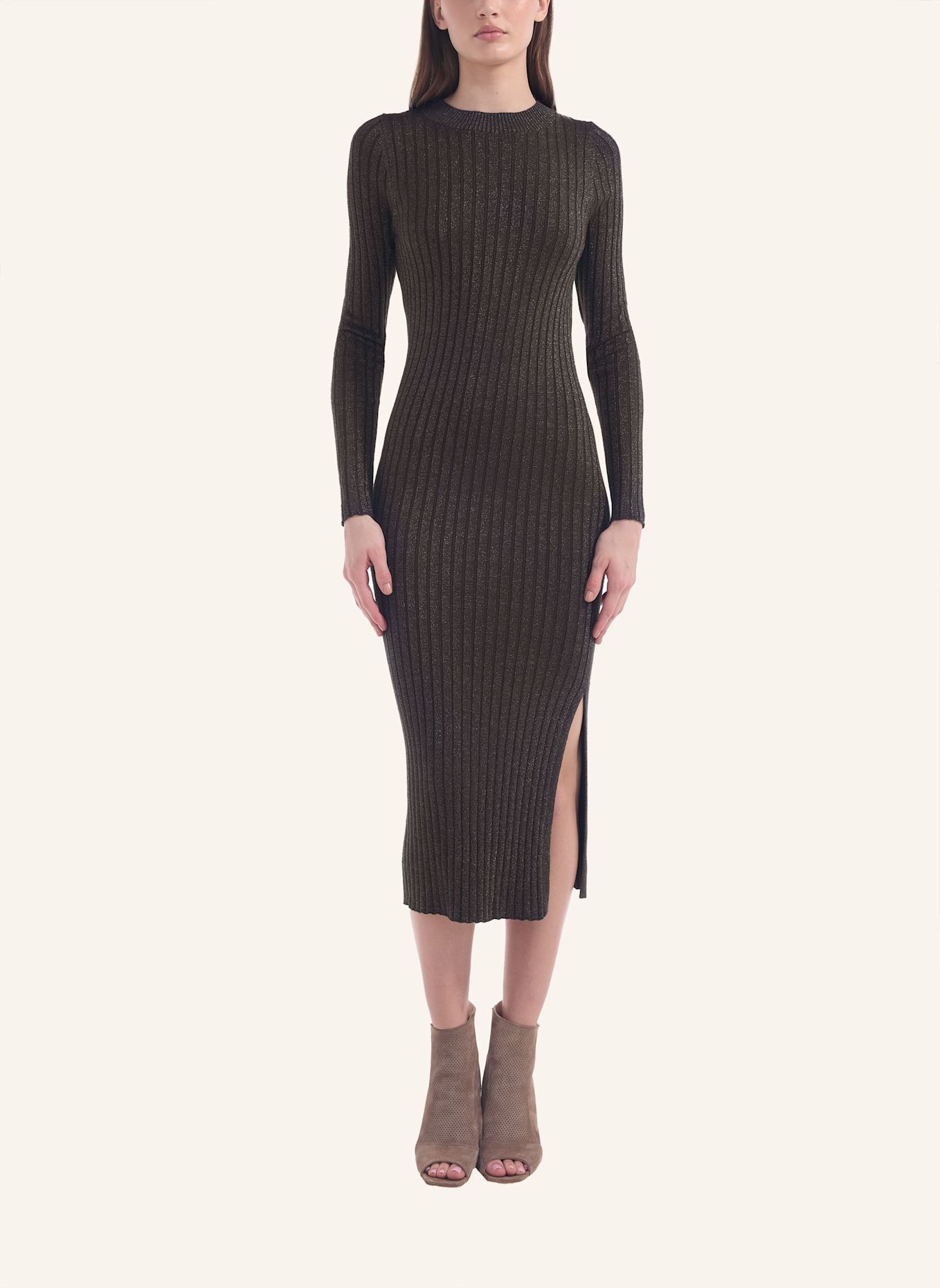 ADLYSH Strickkleid CLASSIC GLAM DRESS: BRAUN