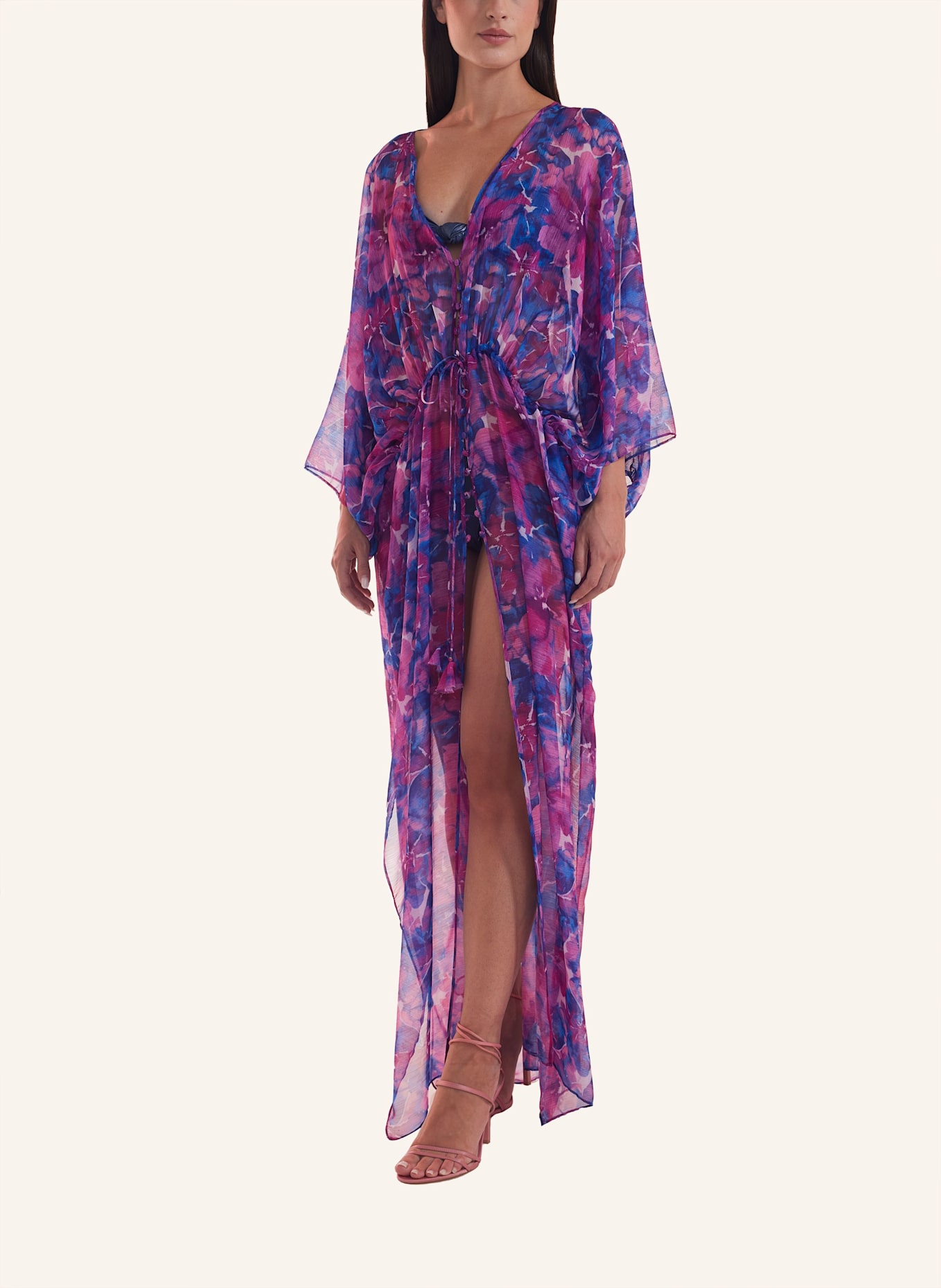 ADLYSH Strandkleid BEACH BLUES KIMONO: BLAU