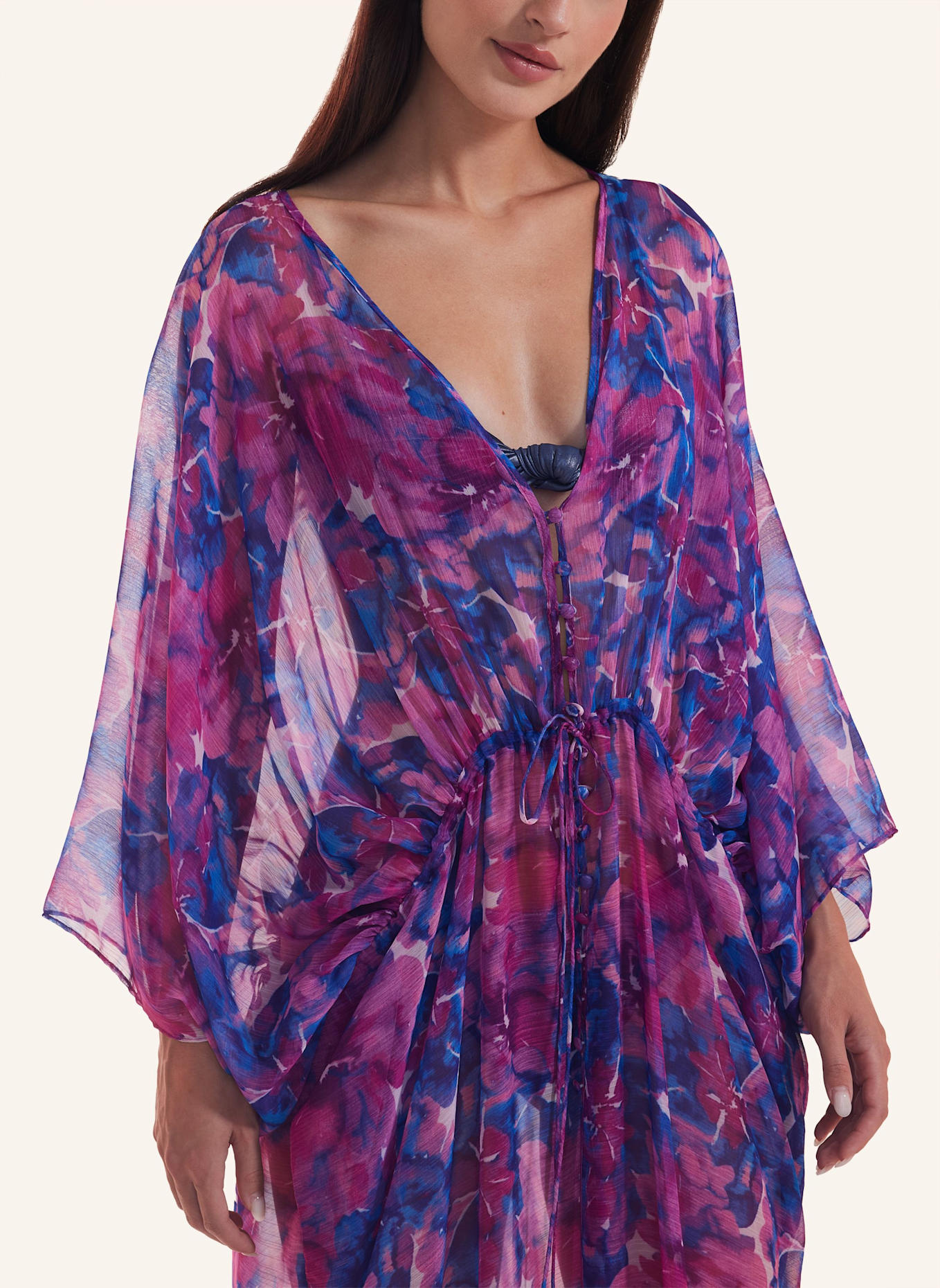 ADLYSH Strandkleid BEACH BLUES KIMONO: BLAU