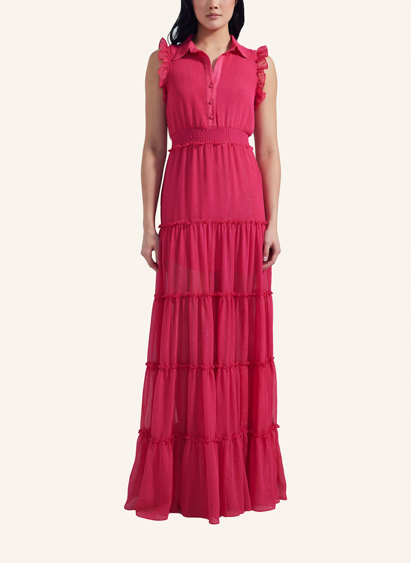 ADLYSH SHINY SUMMER DRESS: PINK