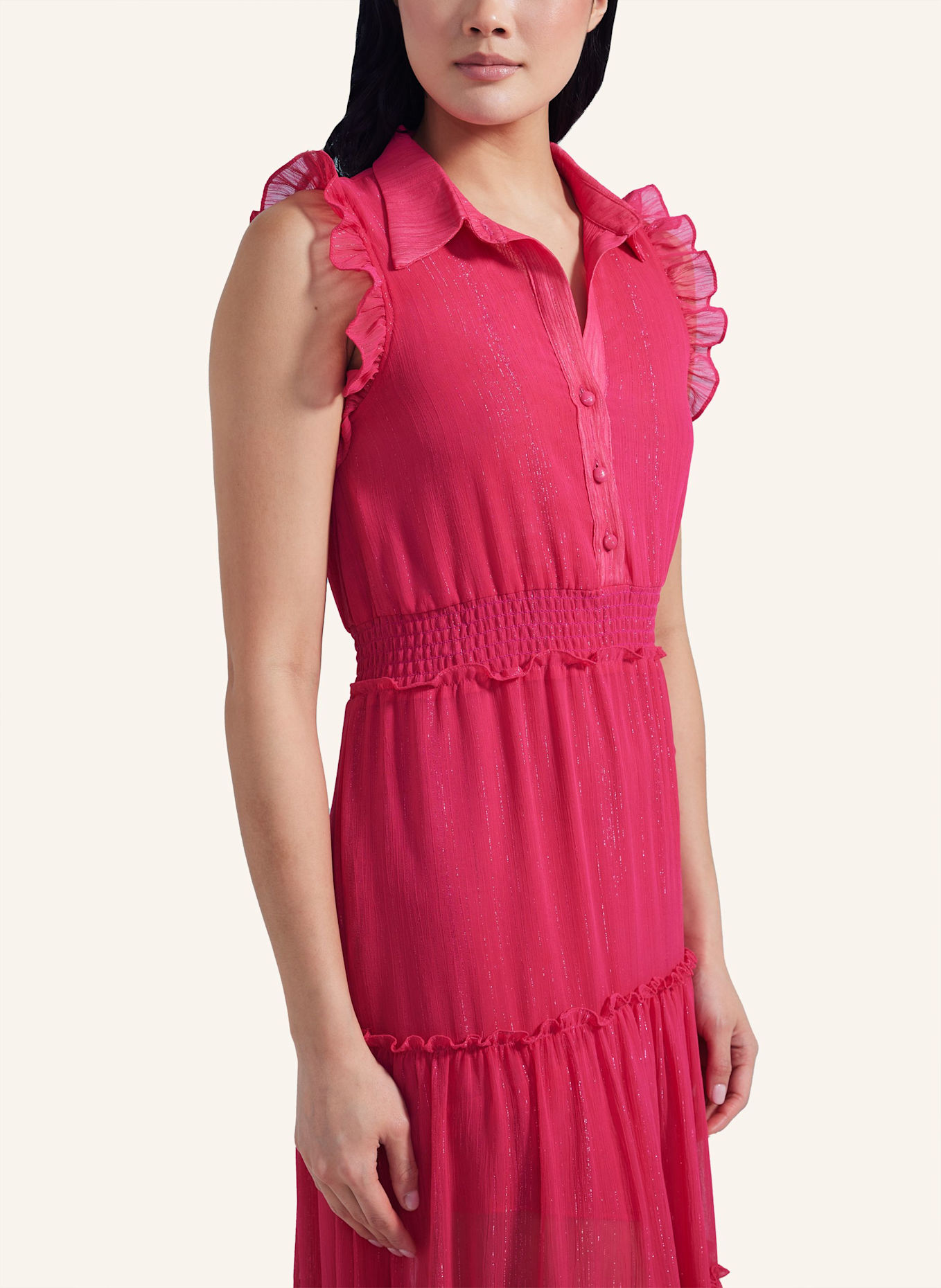 ADLYSH SHINY SUMMER DRESS: PINK