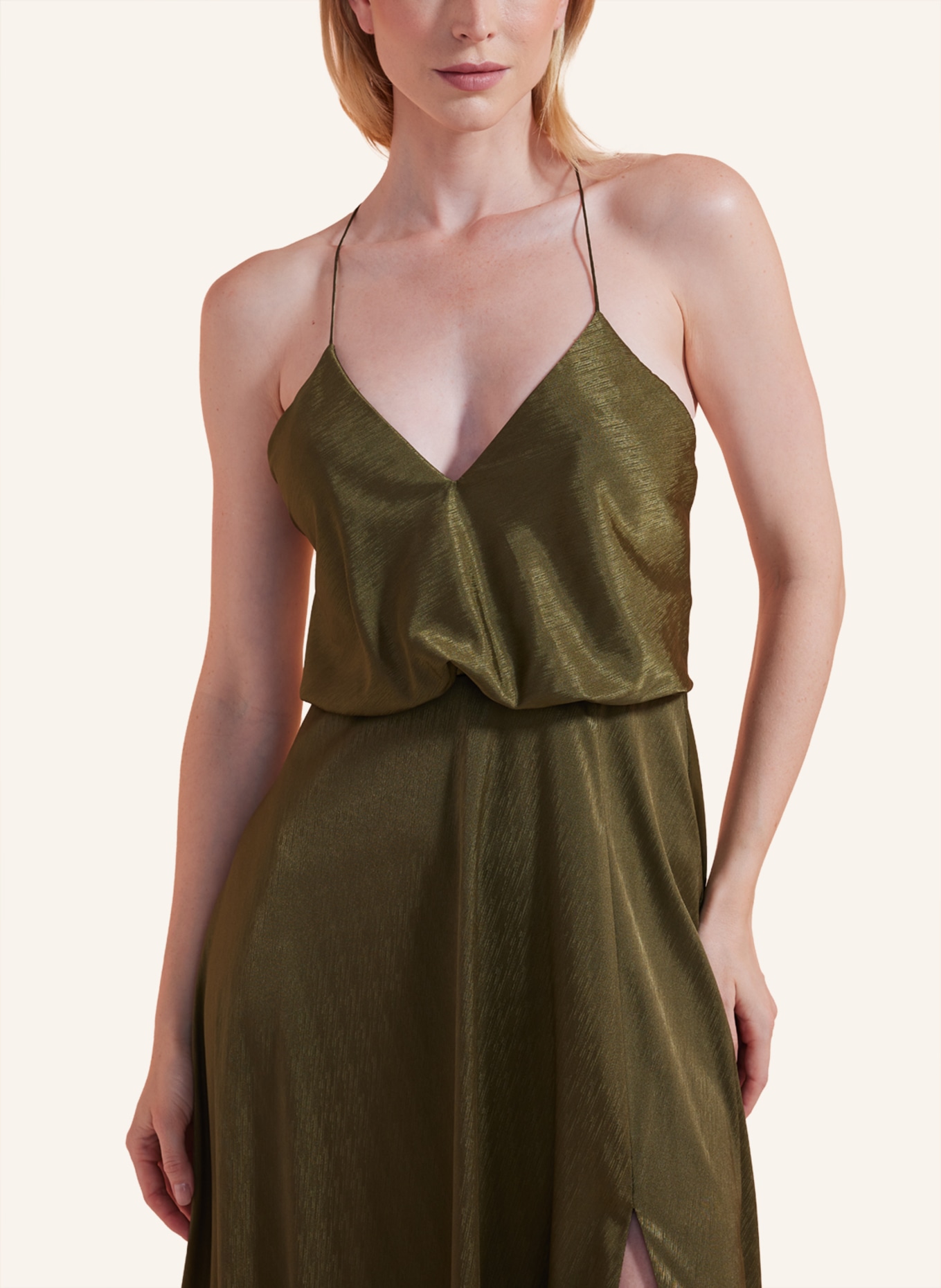 unique Abendkleid SILKY CLASSIC DRESS in grün