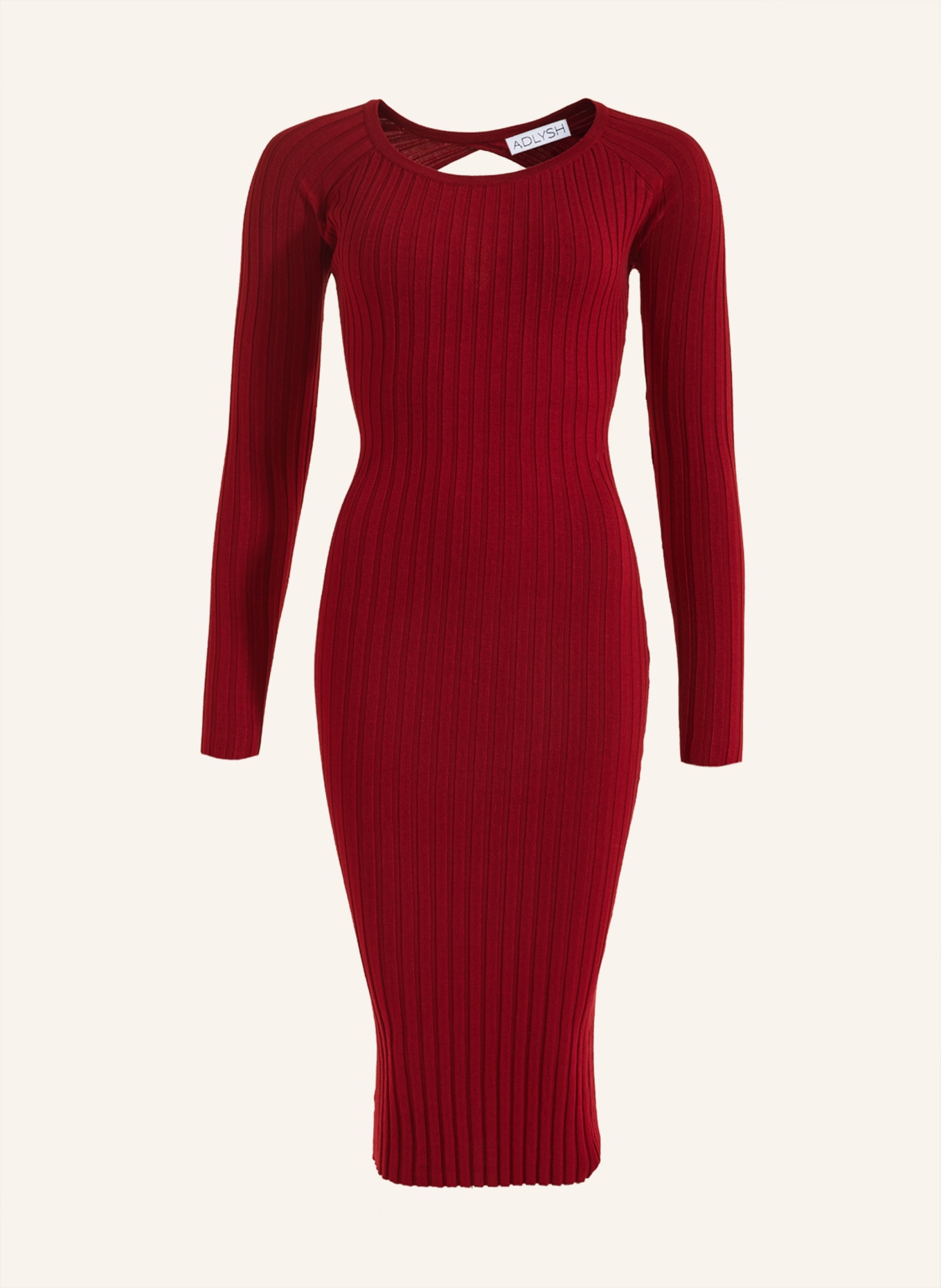 ADLYSH Kleid KNIT LOOPING DRESS, Farbe: ROT (Bild 1)