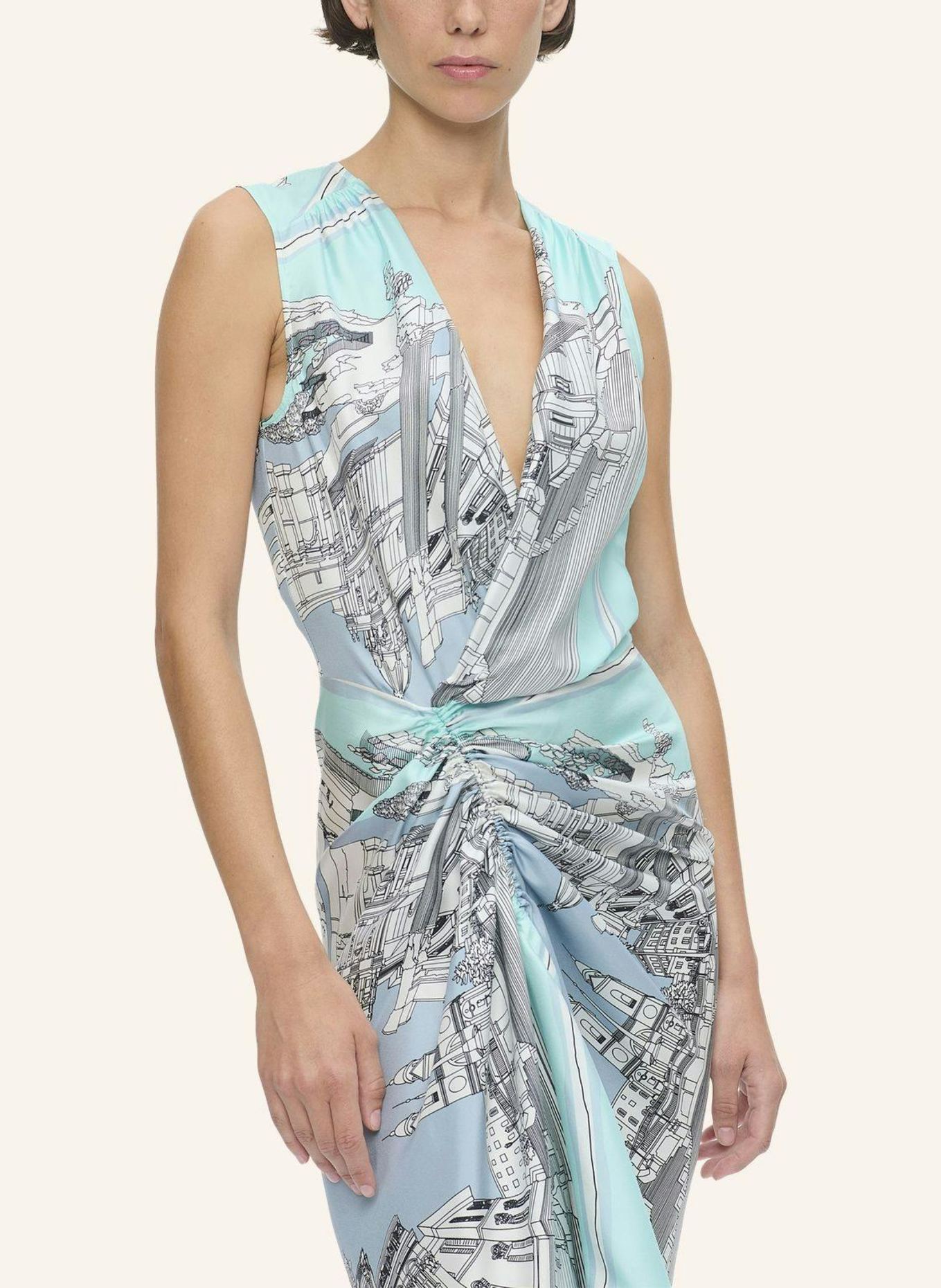 CÂLLAS MILANO AGNES Rom-Print Kleid, Farbe: TÜRKIS (Bild 3)