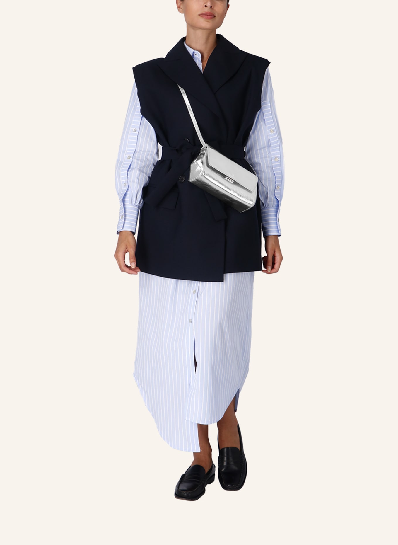 KAAI Umhängetasche IKON CLUTCH: SILBER