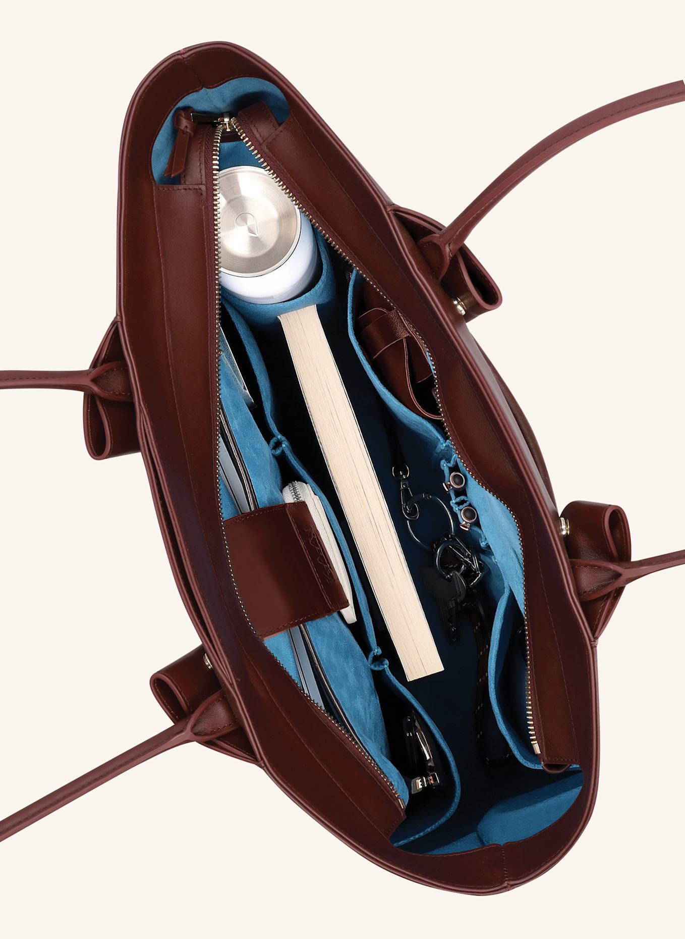 KAAI Schultertasche HORIZON: BRAUN