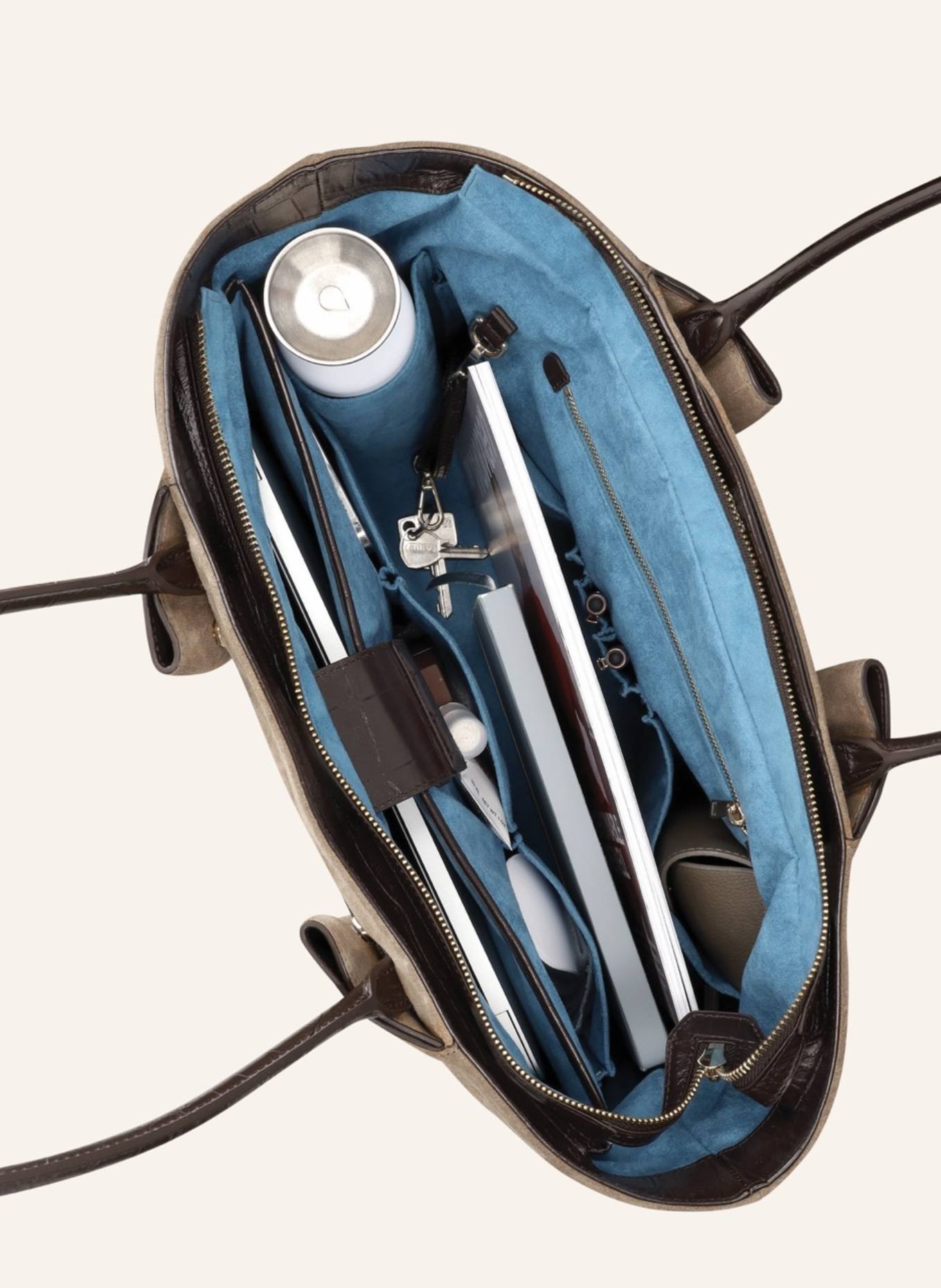 KAAI Schultertasche HORIZON: ECRU