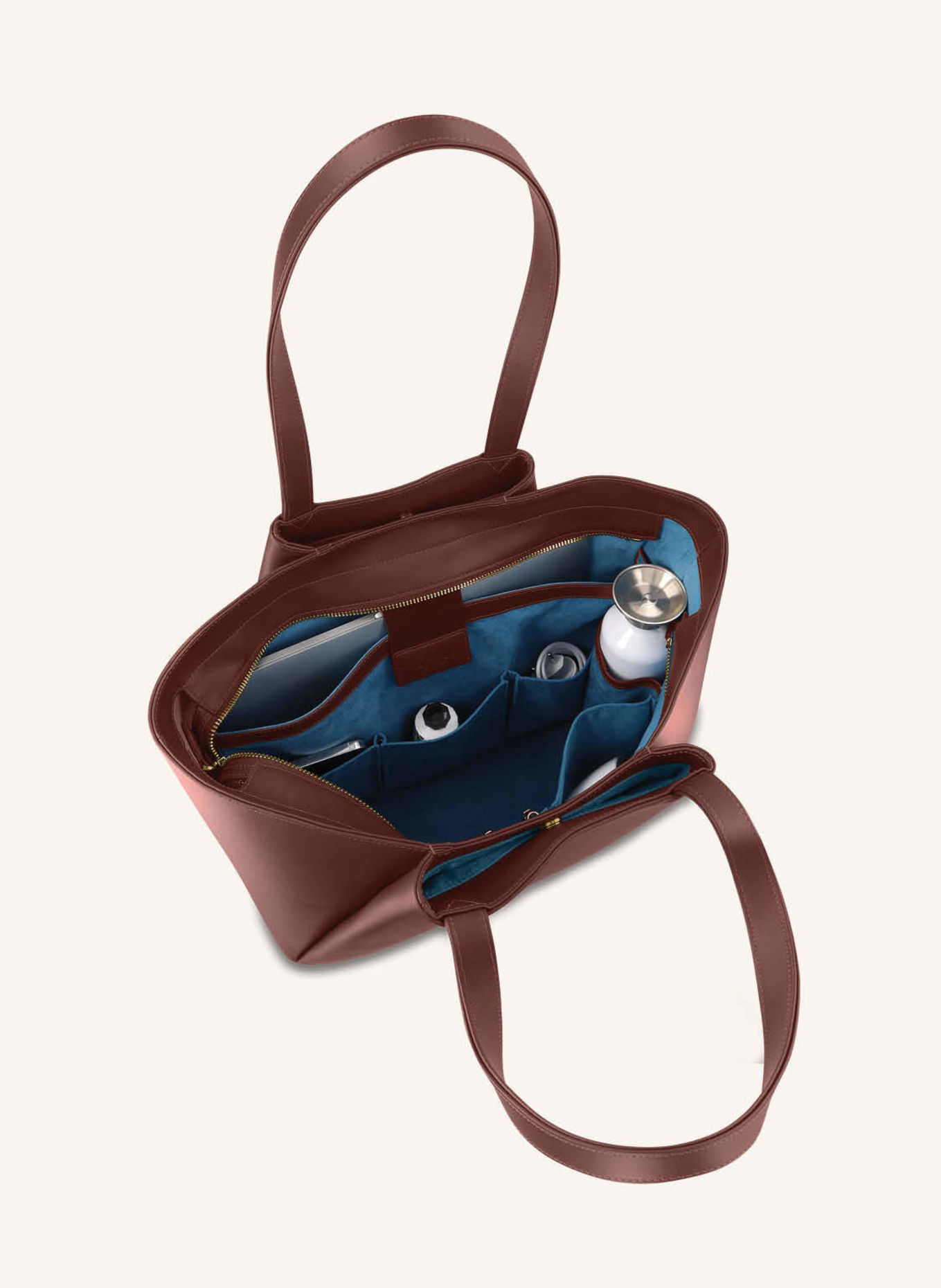 KAAI Schultertasche PYRAMID: BRAUN