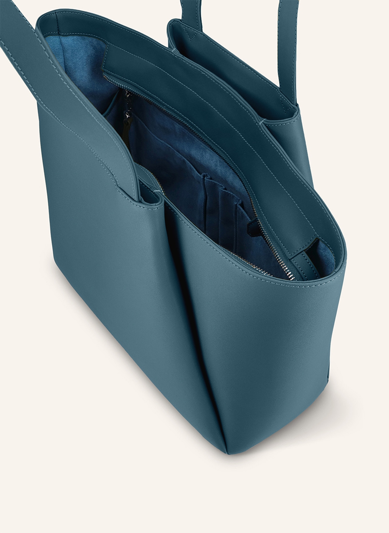 KAAI Schultertasche MIDI PYRAMID, Farbe: TEAL BLUE (Bild 3)