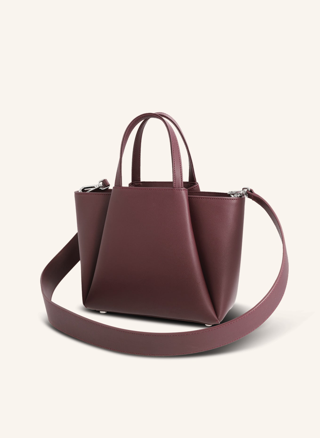 KAAI Umhängetasche MINI PYRAMID: DUNKELROT