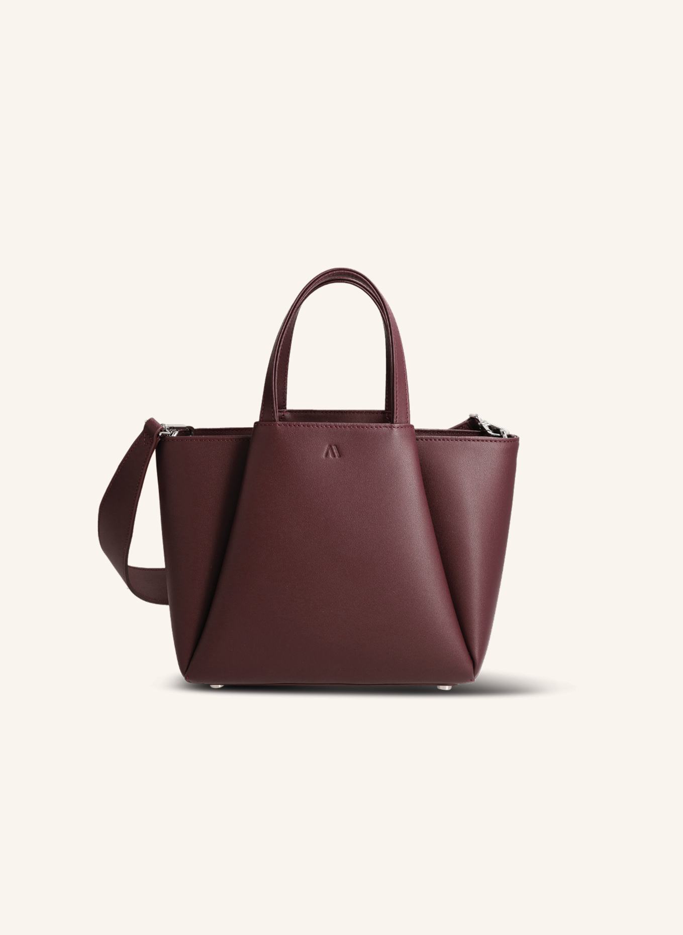 KAAI Umhängetasche MINI PYRAMID: DUNKELROT