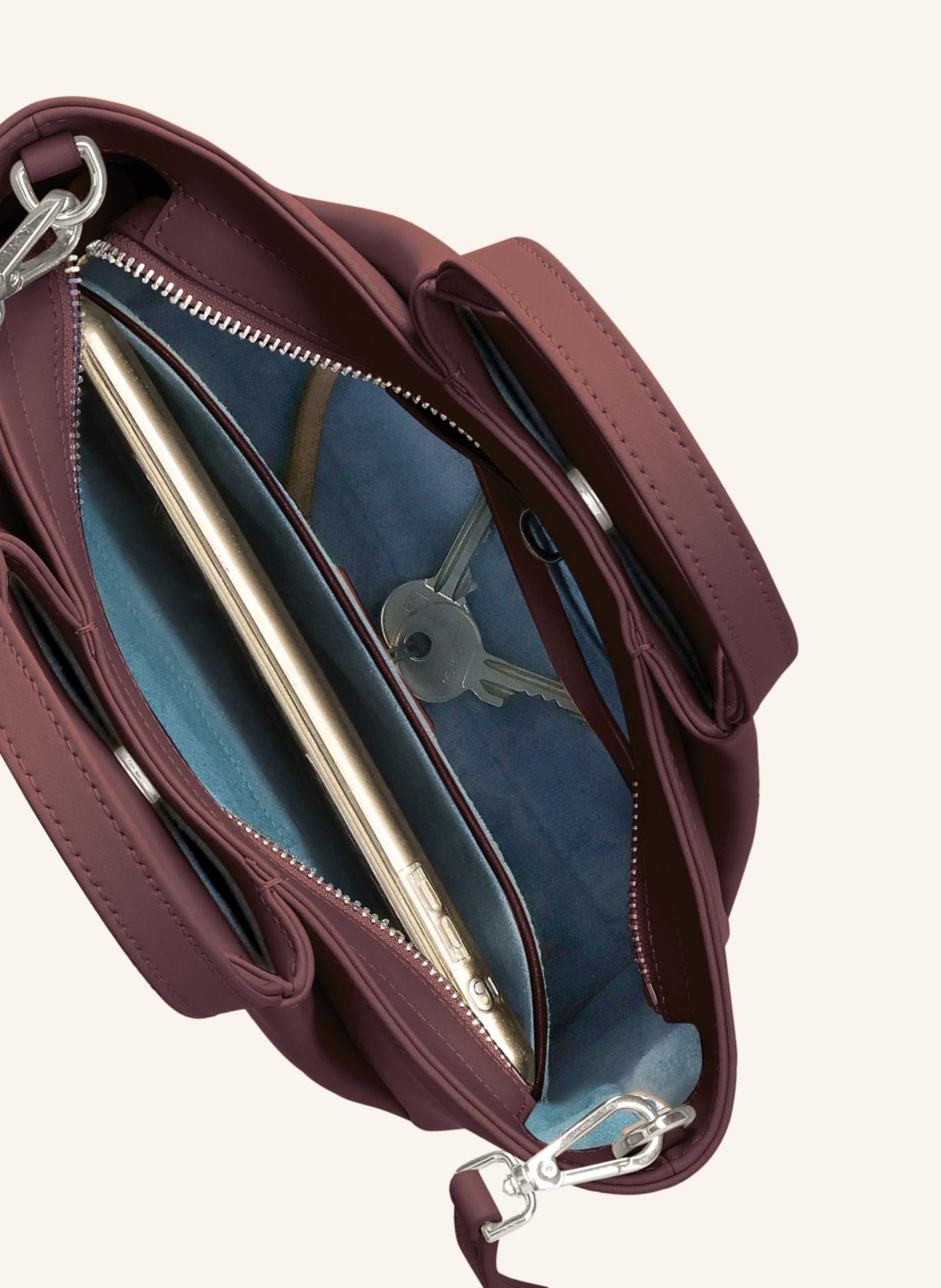 KAAI Umhängetasche MINI PYRAMID: DUNKELROT