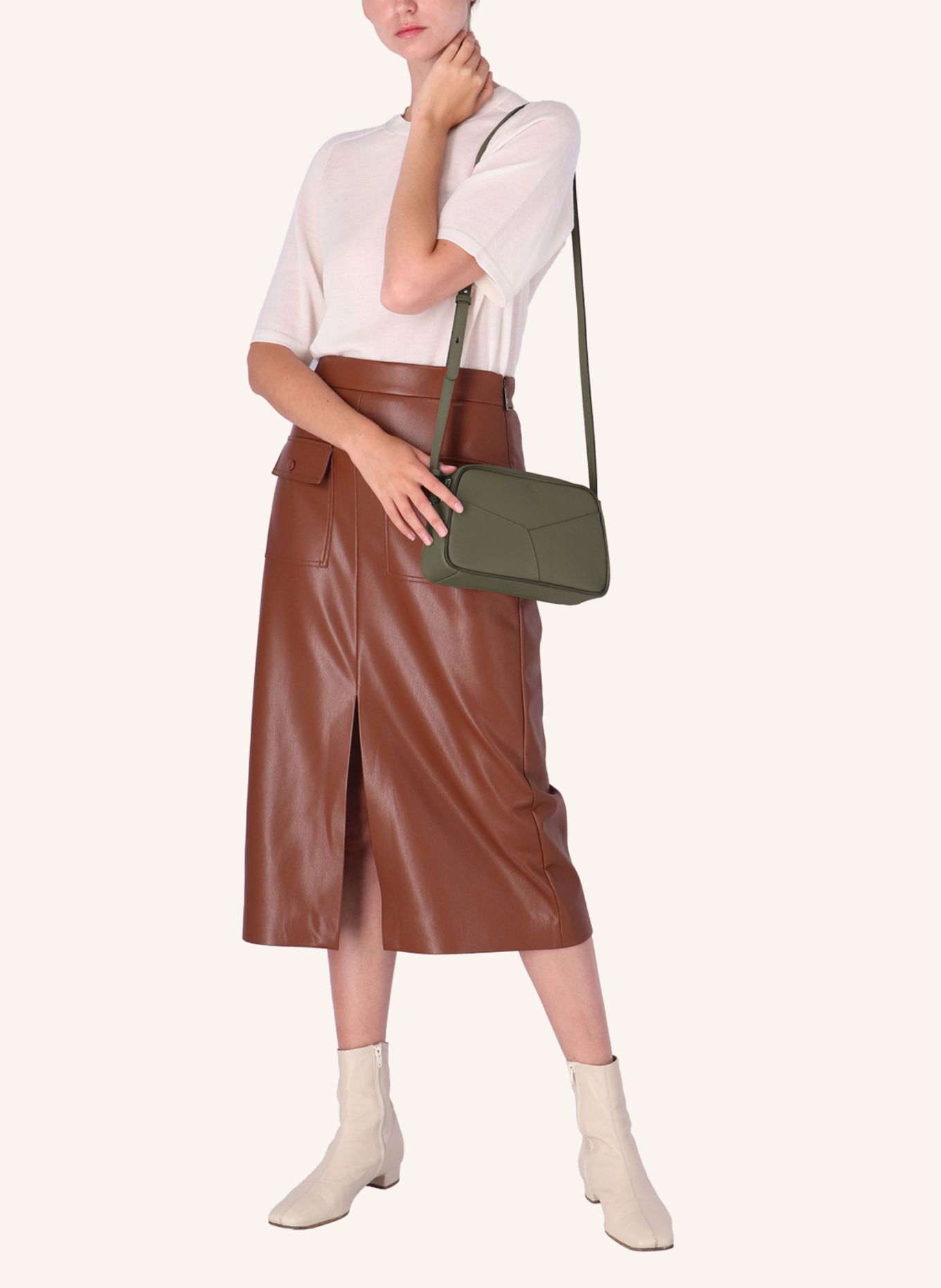 KAAI Umhängetasche MINI BOWLER: KHAKI