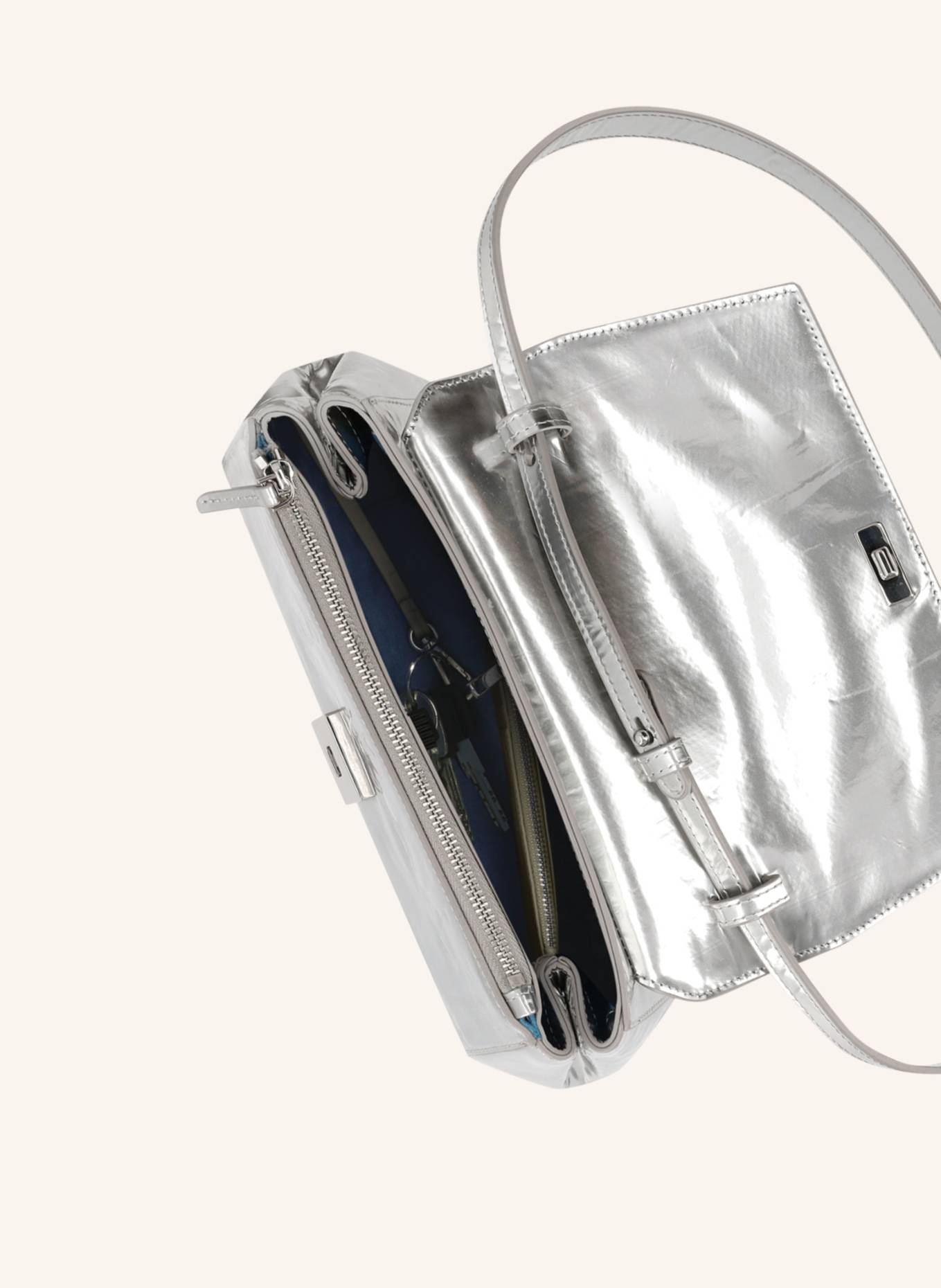 KAAI Umhängetasche IKON CLUTCH: SILBER