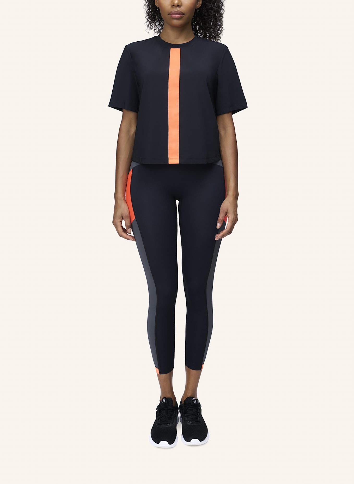 HORIZON ATHLETIC T-shirt WONDAI: ORANGE/ SCHWARZ