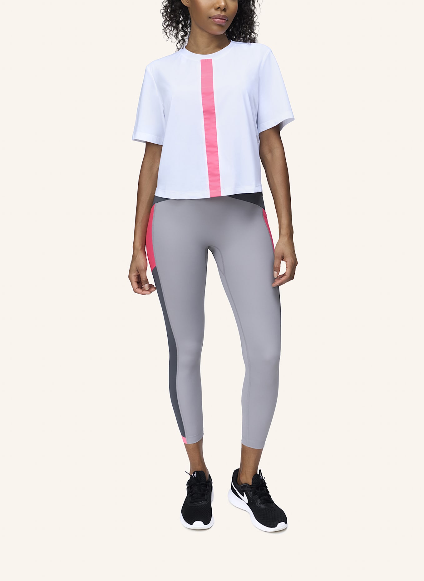 HORIZON ATHLETIC T-shirt WONDAI: WEISS/ ROSA