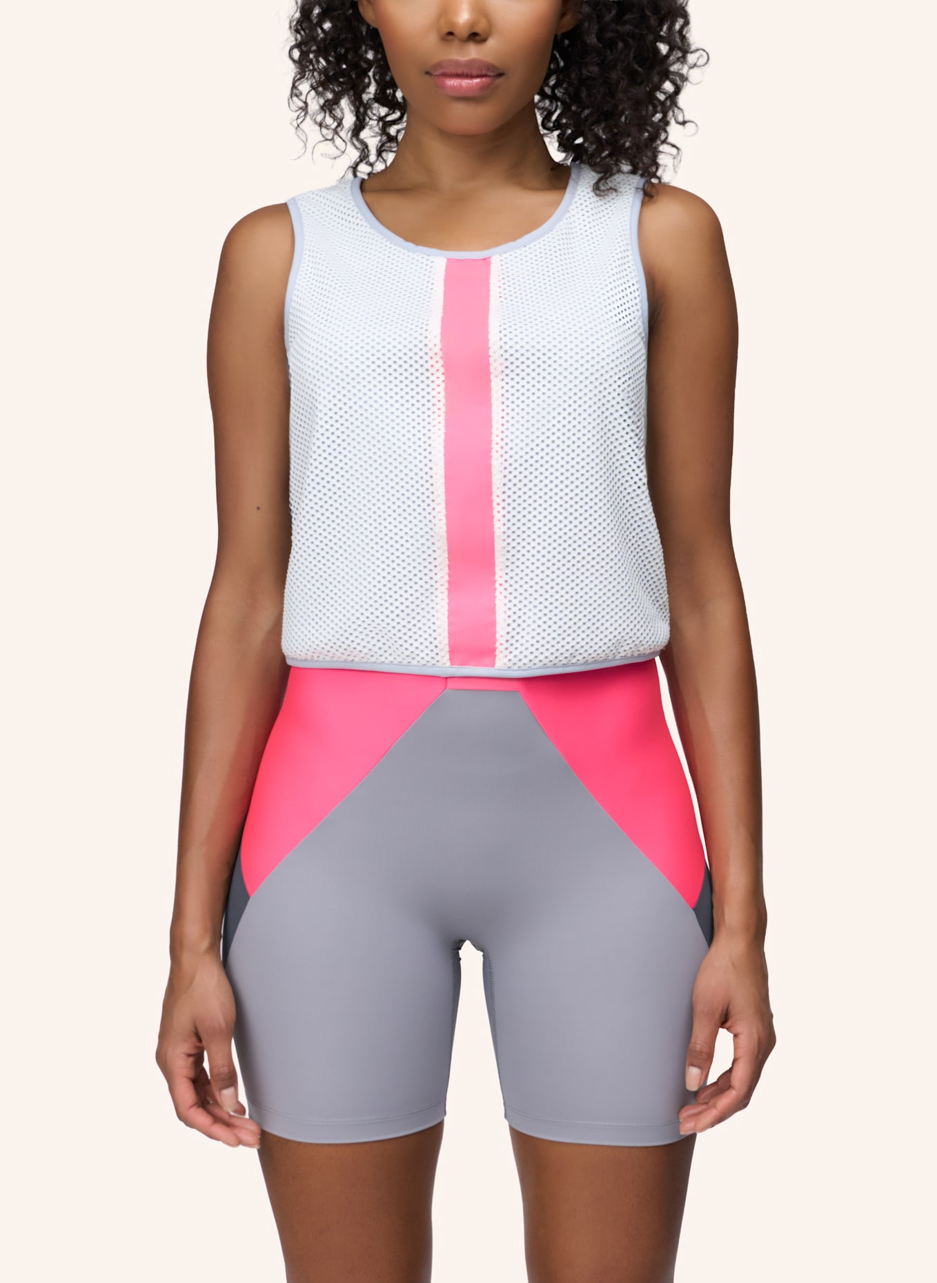HORIZON ATHLETIC TankTop BILPIN: GRAU/ ROSA