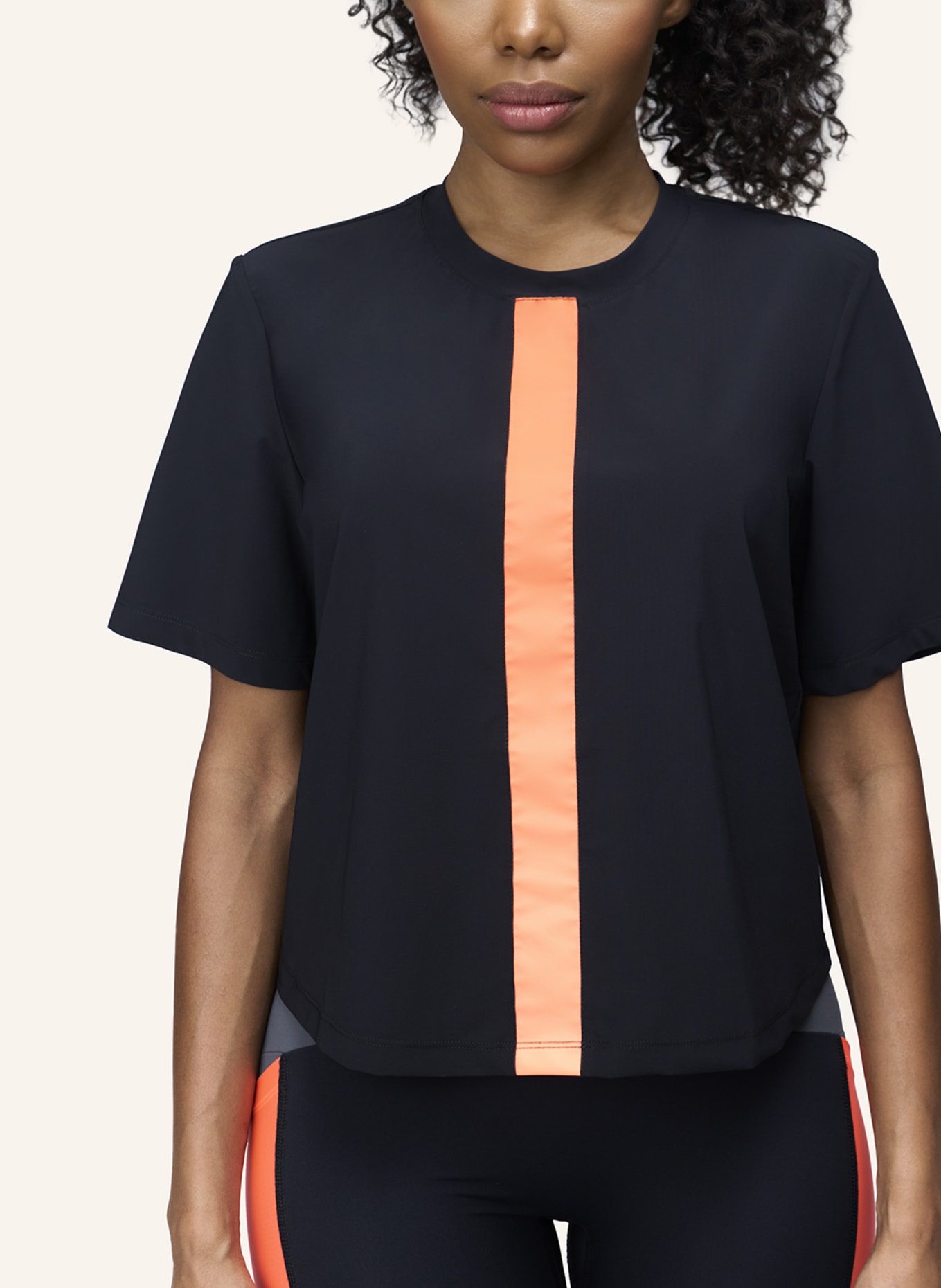 HORIZON ATHLETIC T-shirt WONDAI: ORANGE/ SCHWARZ