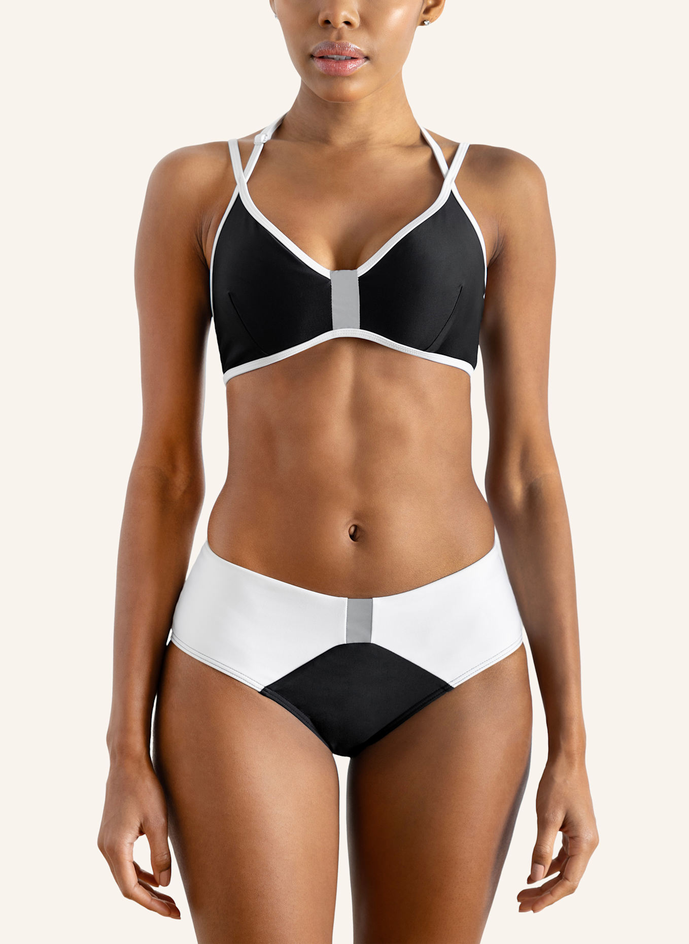 HORIZON ATHLETIC Bikinis CORAL SEA: SCHWARZ/ WEISS